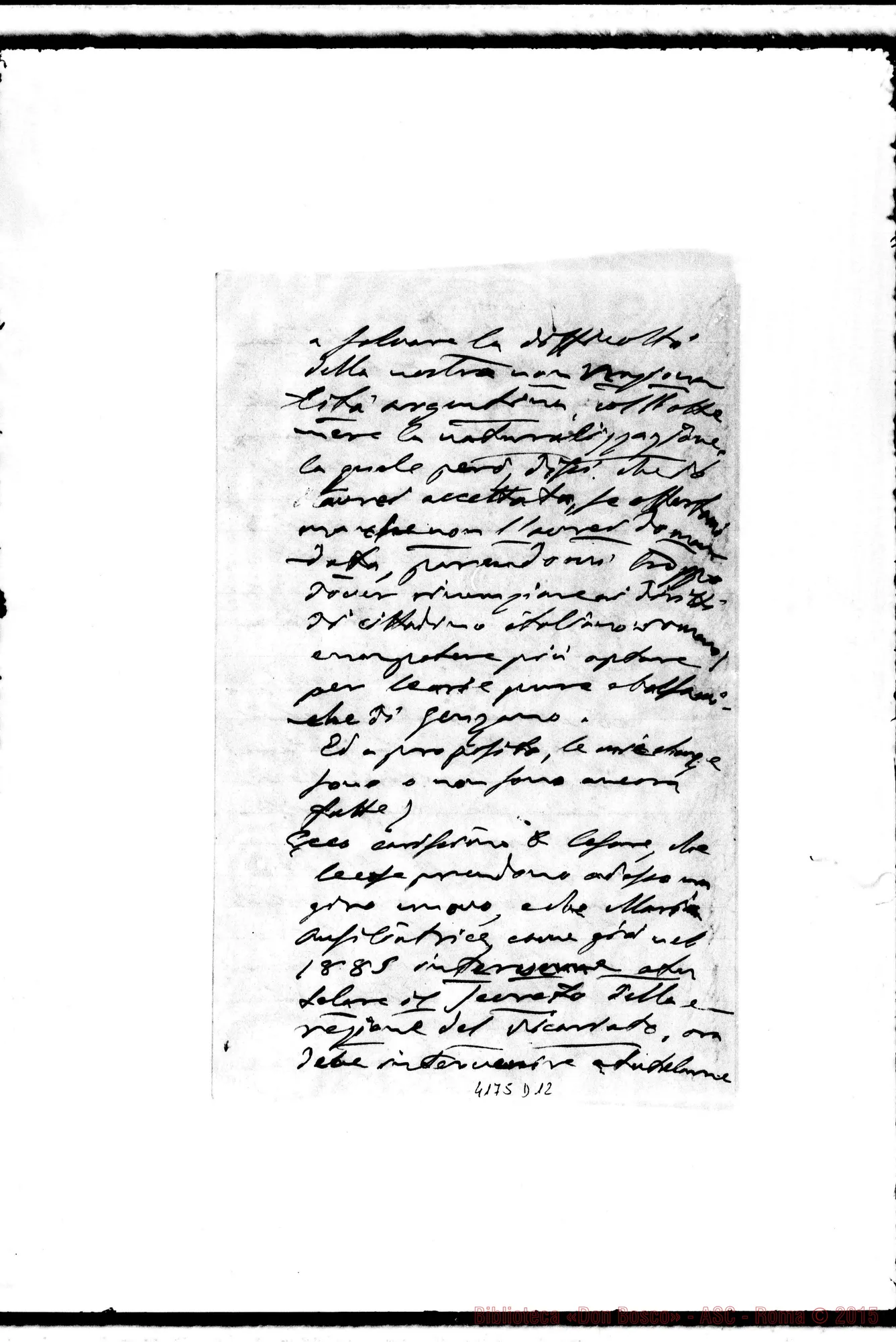 Fotogramma D 12 — Mons. Cagliero-D. Cagliero C.. Viedma, 26-04-1896