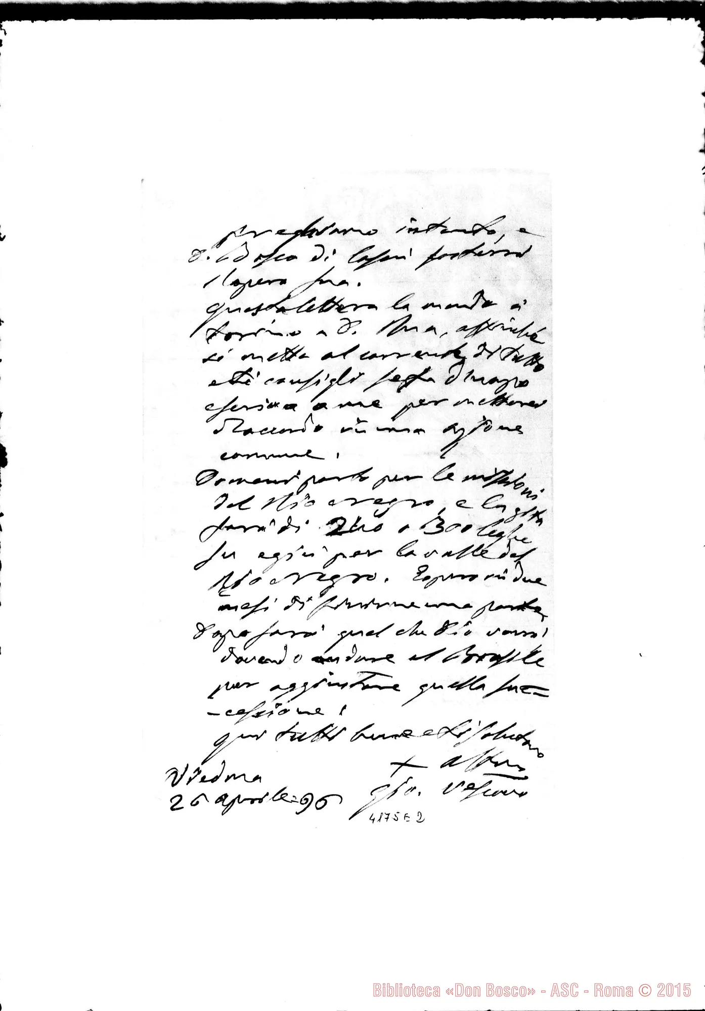 Fotogramma E 2 — Mons. Cagliero-D. Cagliero C.. Viedma, 26-04-1896