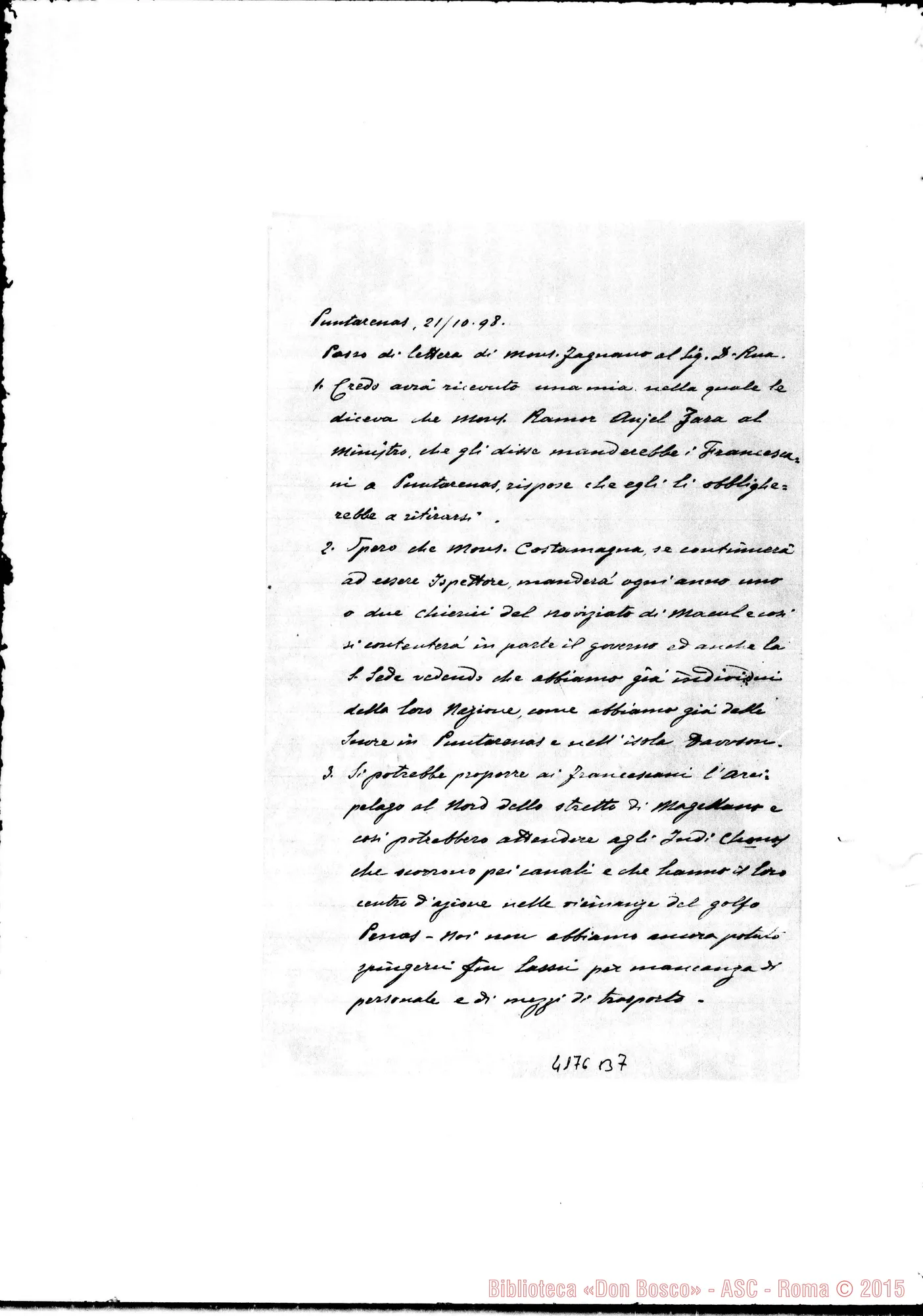 Fotogramma B 7 — Brani di lettere A Don Rua. Copia