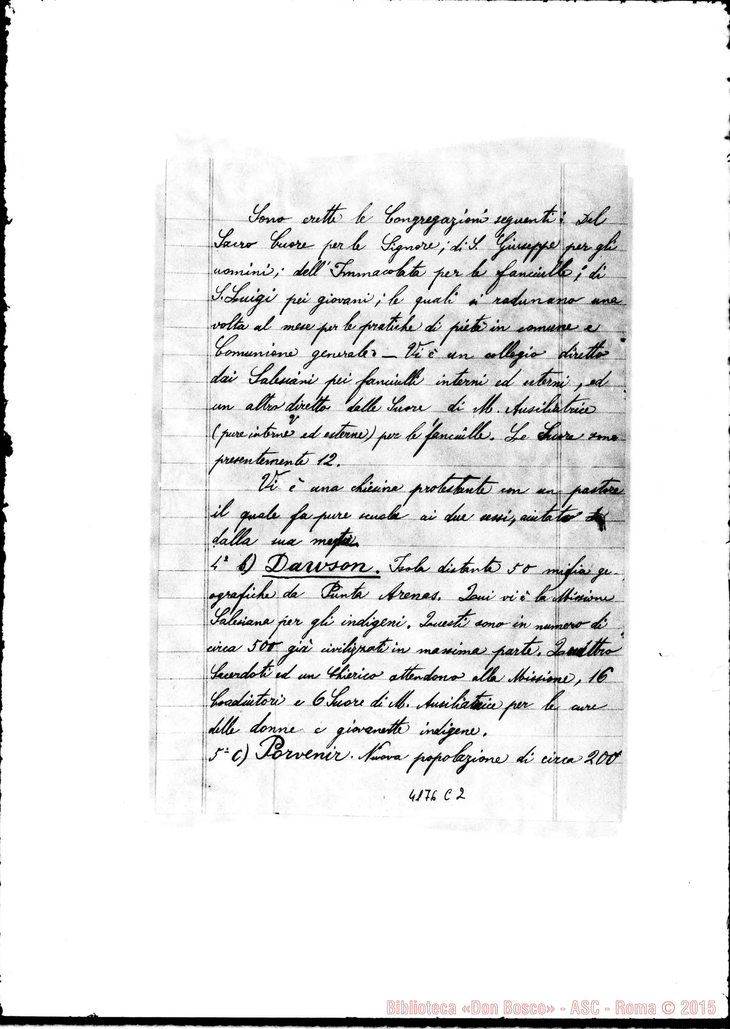 Fotogramma C 2 — Don Borgatello: appunti sulla Prefettura Apostolica. Senza data
