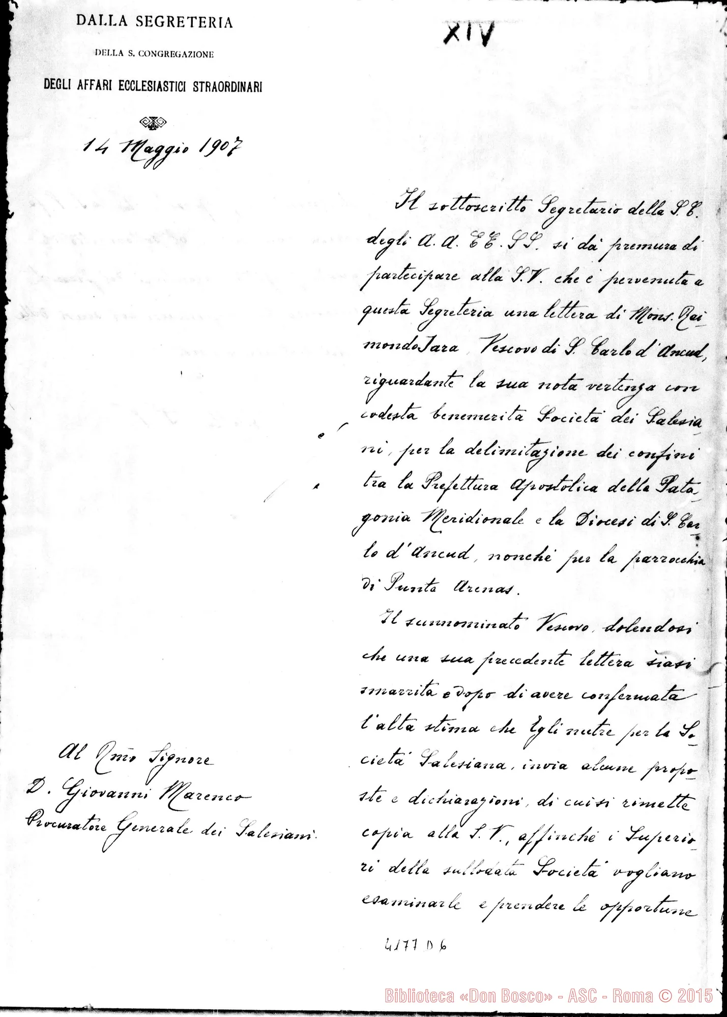 Fotogramma D 6 — Pietro Gasparri, arciv. di Cesarea-Don Marenco. Roma, 14-05-1907