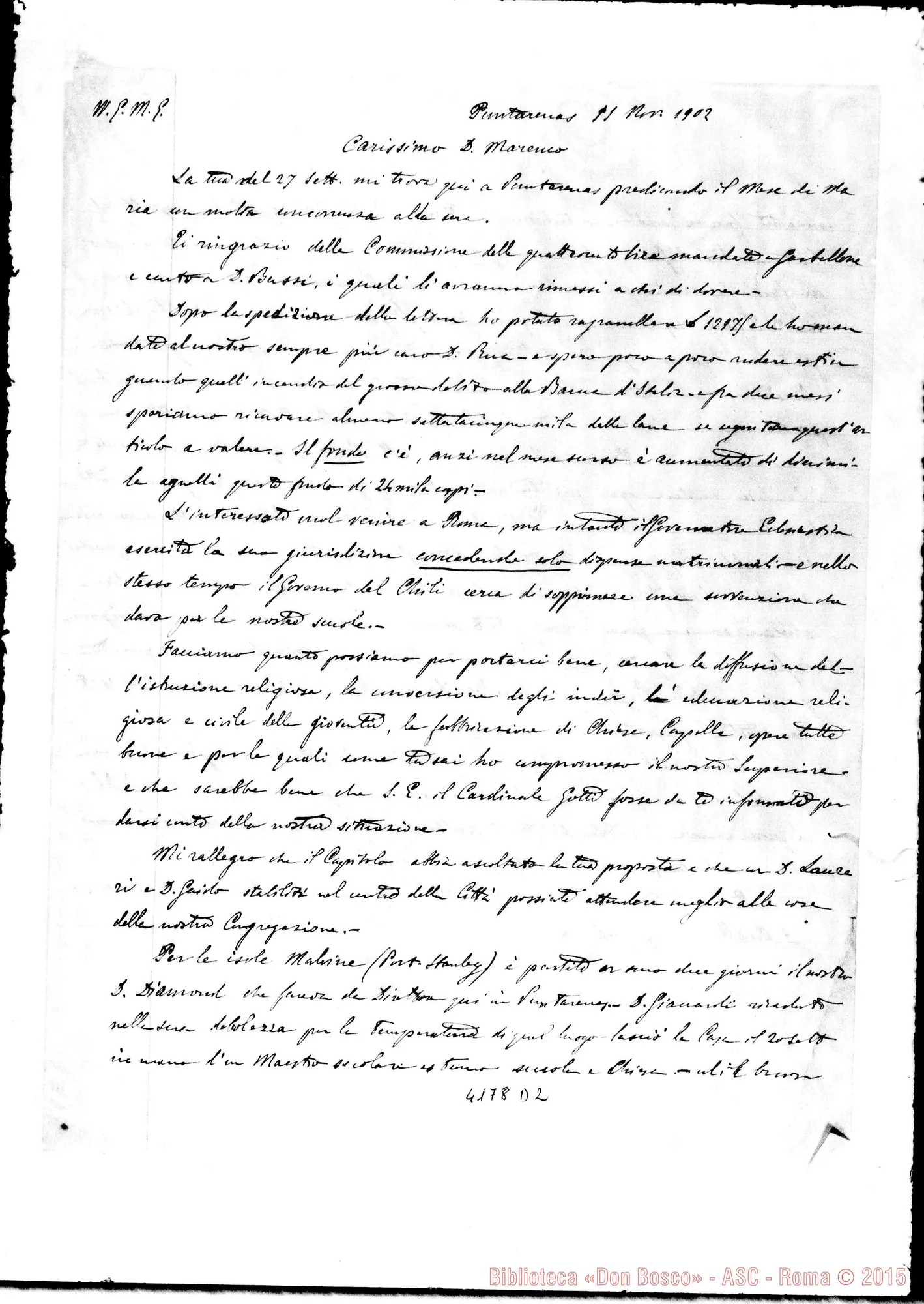 Fotogramma D 2 — Mons. Fagnano-Don Marenco. Puntarenas, 11-11-1902