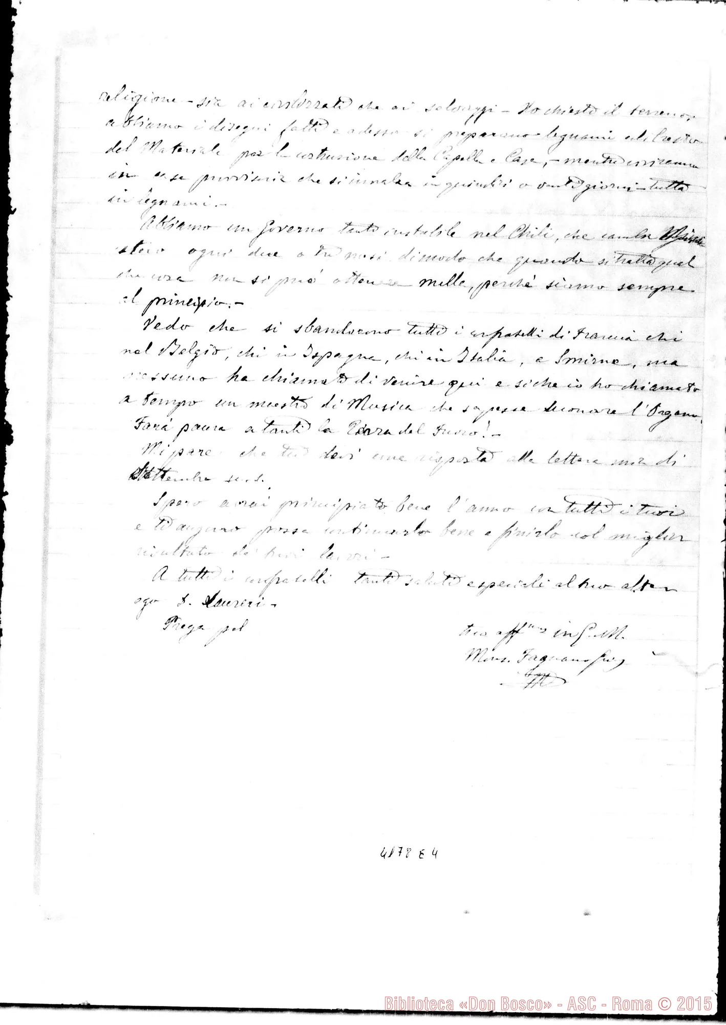 Fotogramma E 4 — Mons. Fagnano-Don Marenco. Puntarenas, 16-01-1904