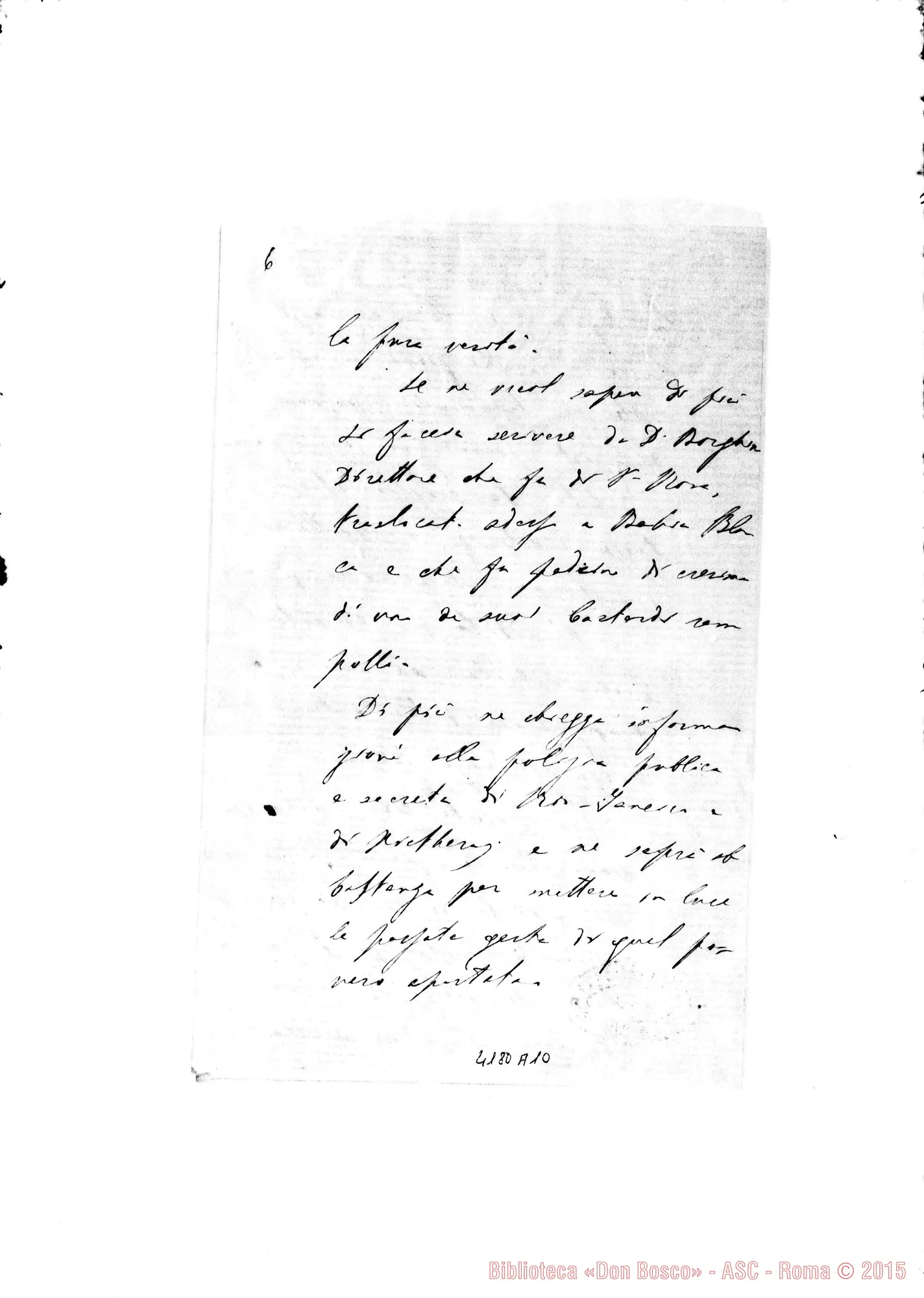 Fotogramma A 10 — Don Luigi Lasagna-Don Rua. Villa Colón, 19-12-1891