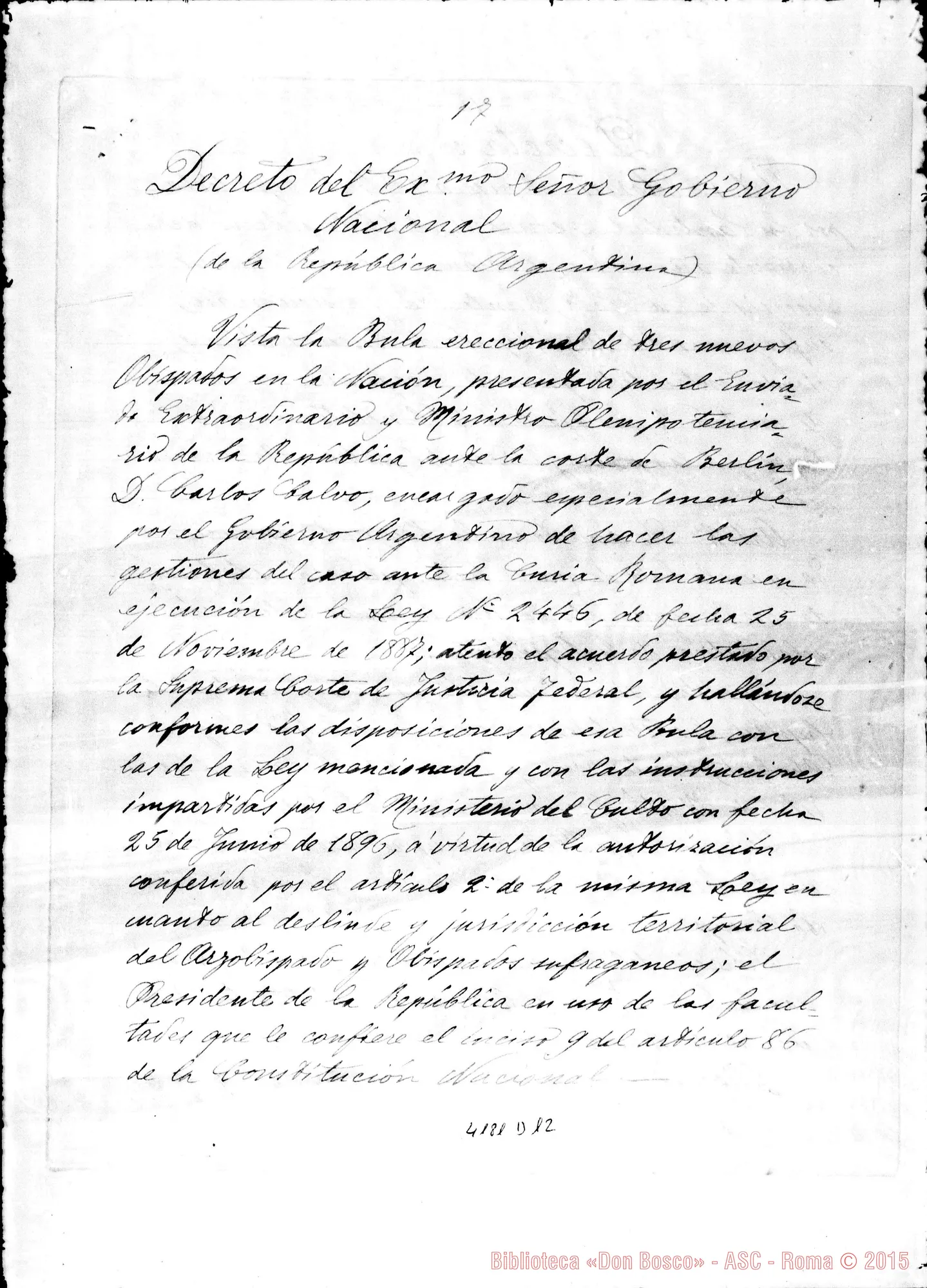 Fotogramma D 12 — Don Vespignani Giuseppe-Don Rua. Buenos Aires, 29-10-1907. Invia Bolla