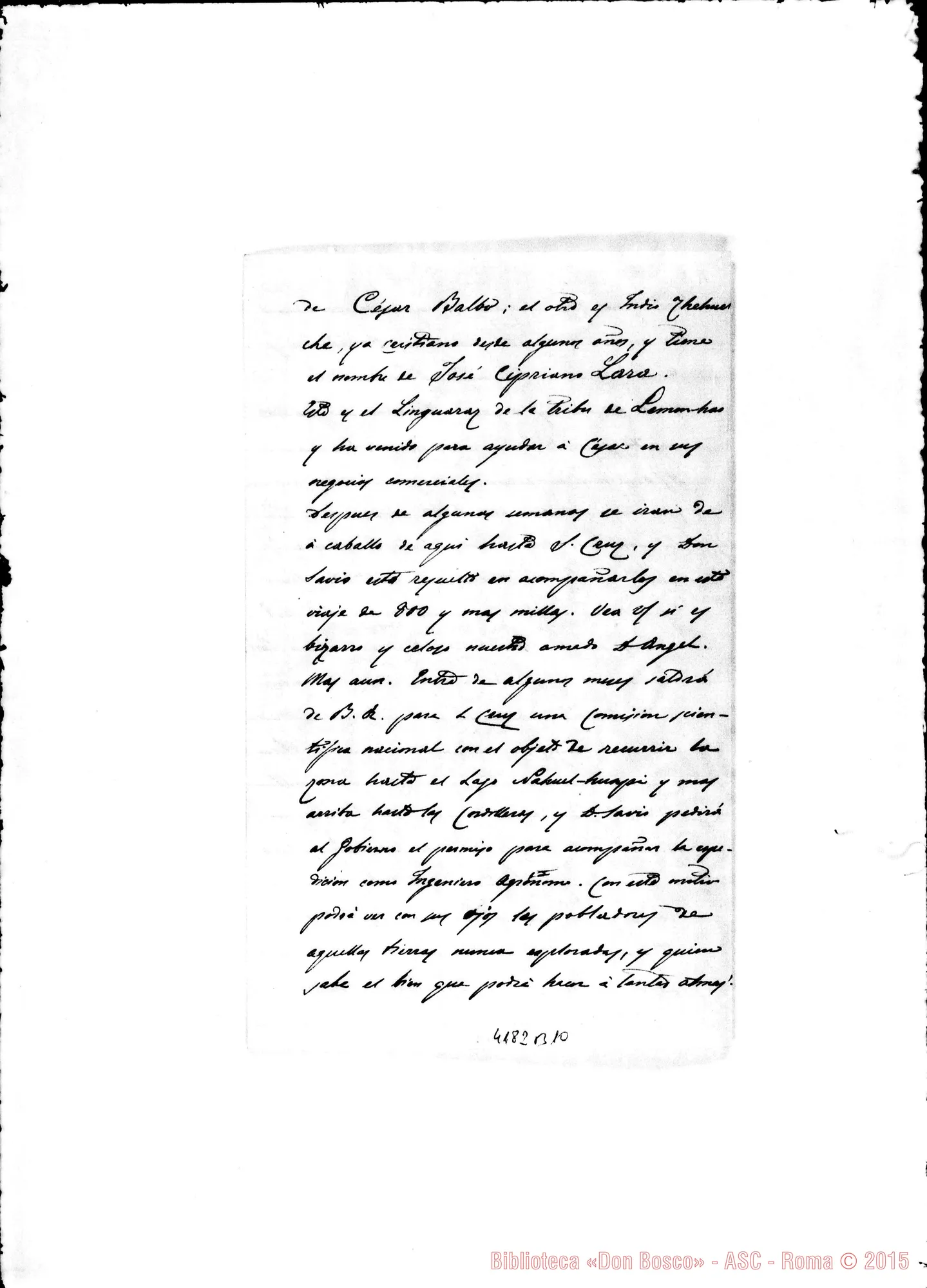 Fotogramma B 10 — Don Riccardi-Don Rua. Patagones, 11-07-1886