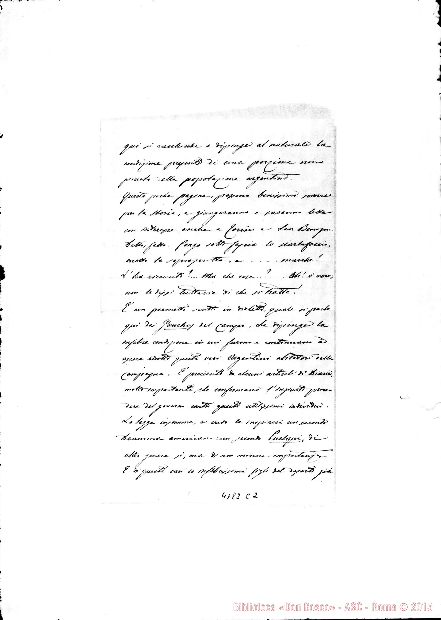 Fotogramma C 2 — Don Riccardi-Don Lemoyne. Patagones, 20-08-1886