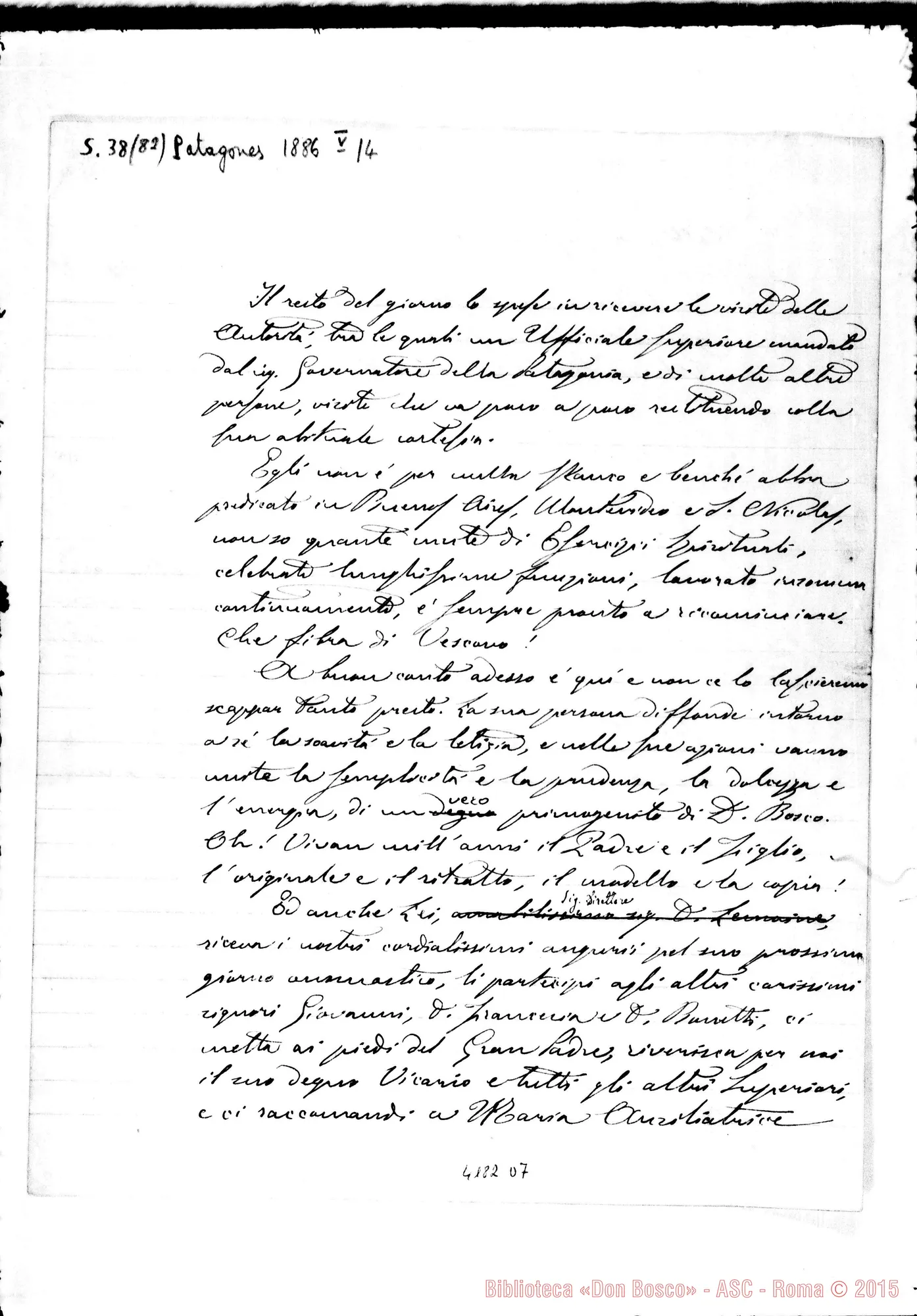 Fotogramma D 7 — Don Piccono Angelo-Don Lemoyne. Patagones, 14-05-1886