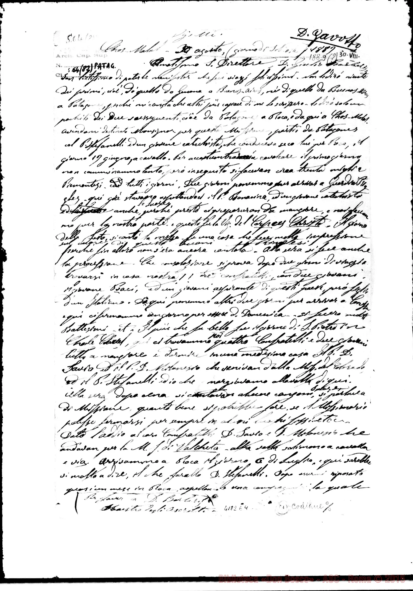 Fotogramma E 4 — Don Gavotte Matteo-Don Barberis. Chos-Malal, 30-08-1883