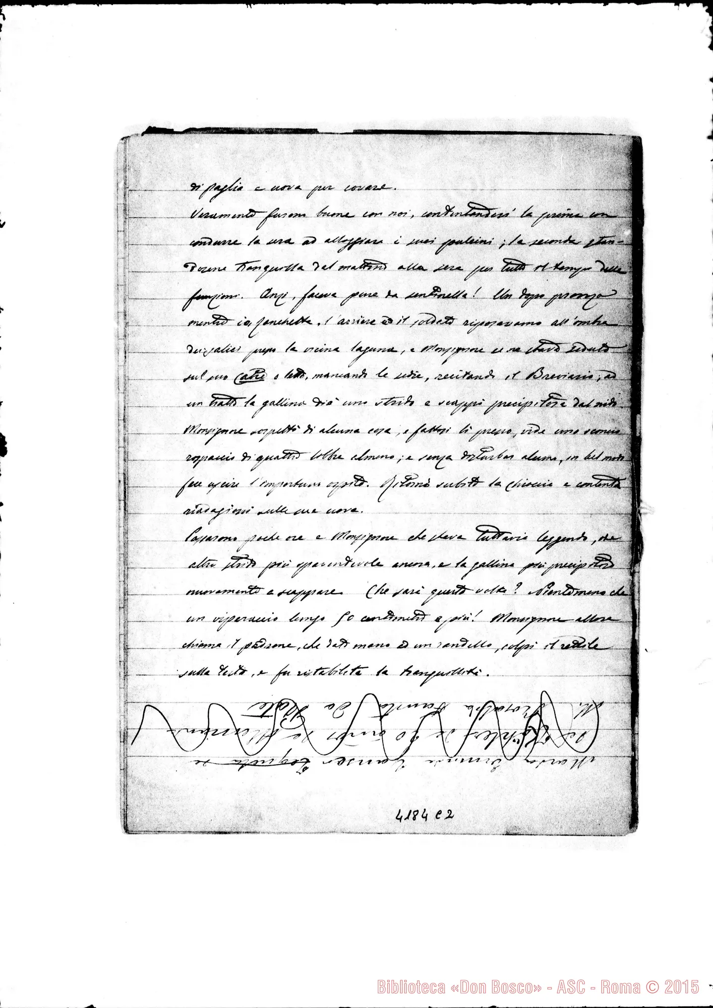 Fotogramma C 2 — Relazione di D. Milanesio A D. Bosco. 1886. Sul Rio Colorado