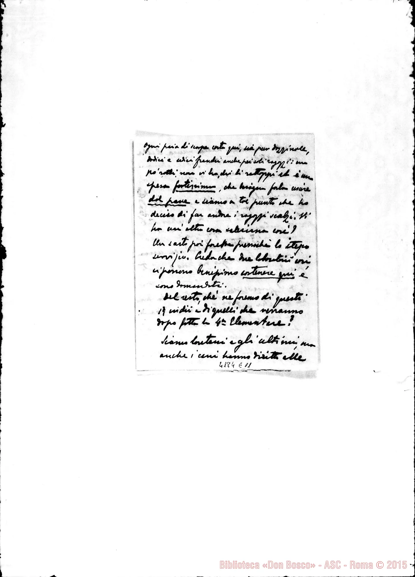 Fotogramma E 11 — Relazione: Don Vacchina Bernardo-Don Lazzero. 1892