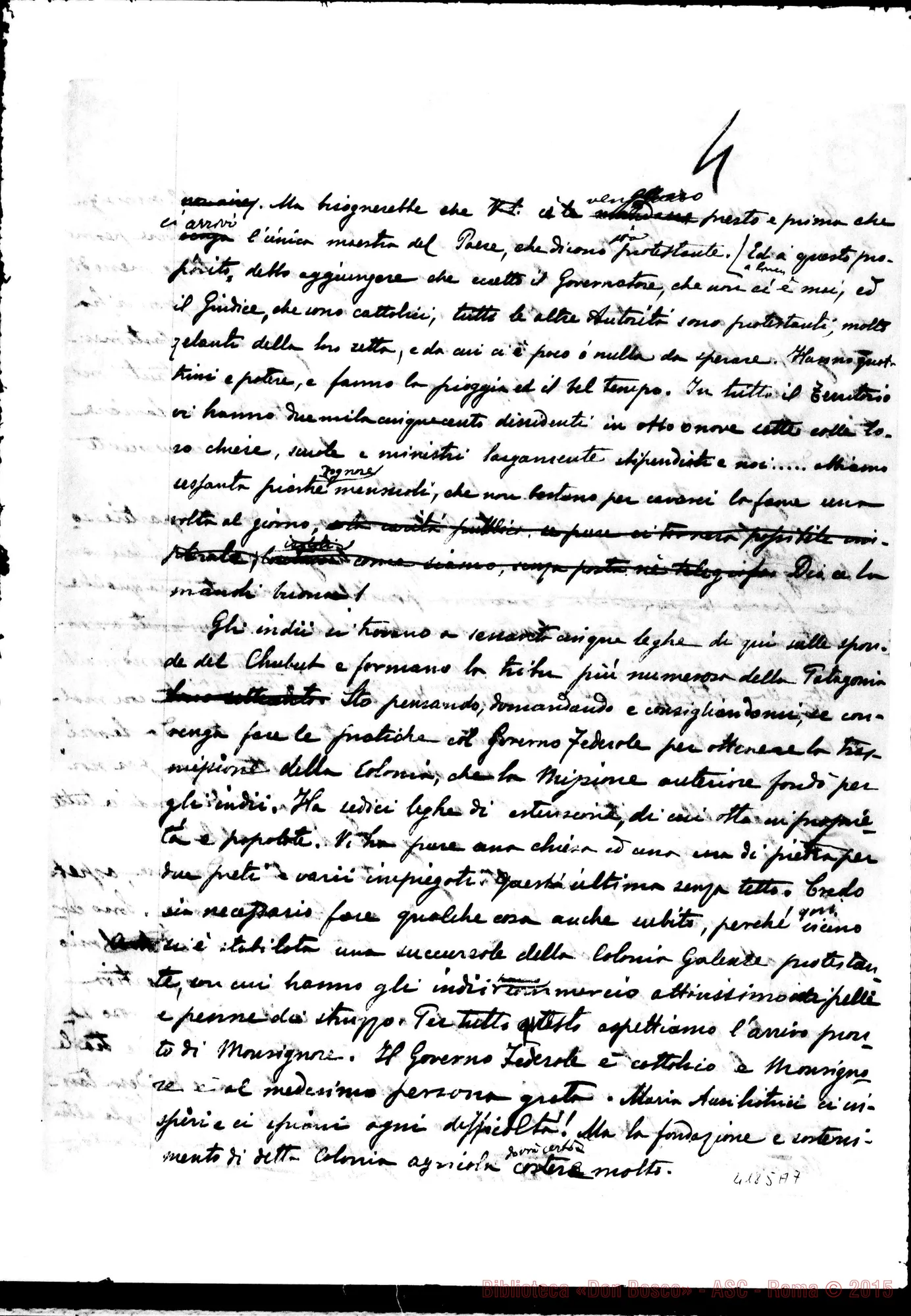Fotogramma A 7 — Relazione: Don Vacchina-Don Rua. Dicembre, 1893 Autogr. Rua