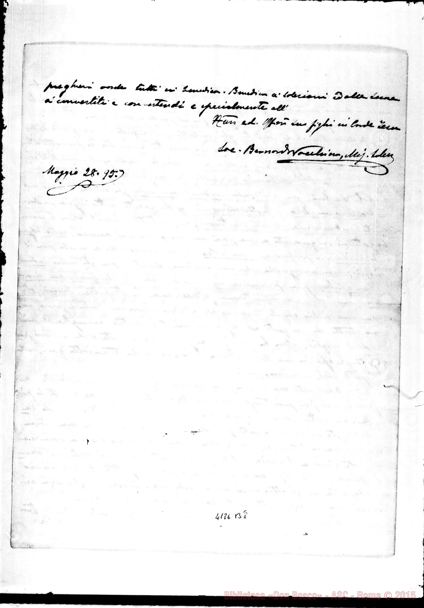 Fotogramma B 8 — Don Vacchina-Don Rua. Chubut, 28-05-1895 Autogr. Rua