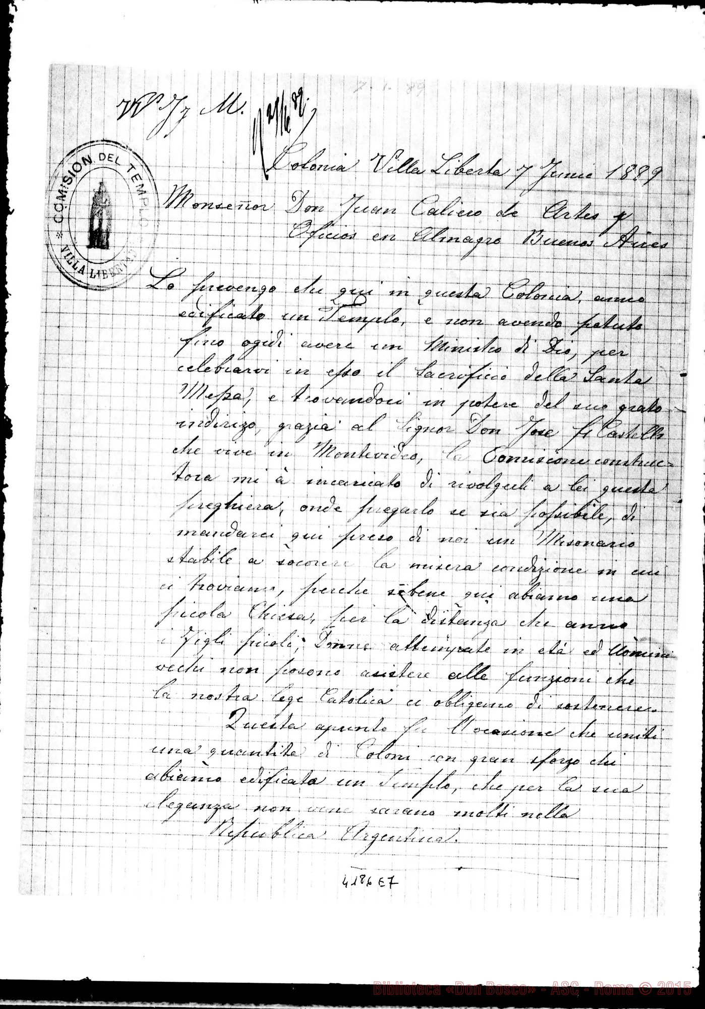 Fotogramma E 7 — A Don Juan Cagliero, vesc. il 7-06-1889