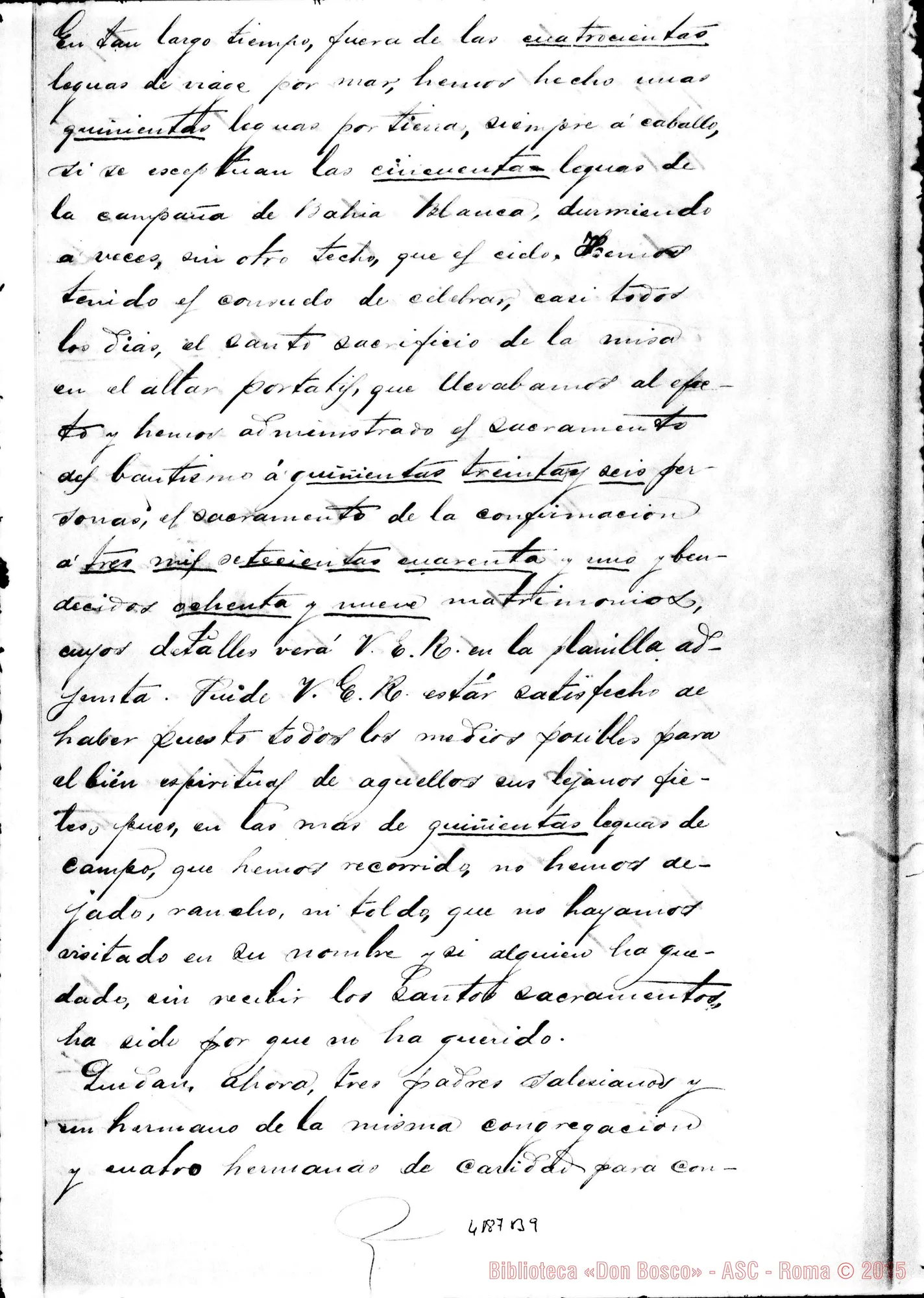 Fotogramma B 9 — Relazione di Mons. Espinoza A Mons. Aneyros. Luglio 1880