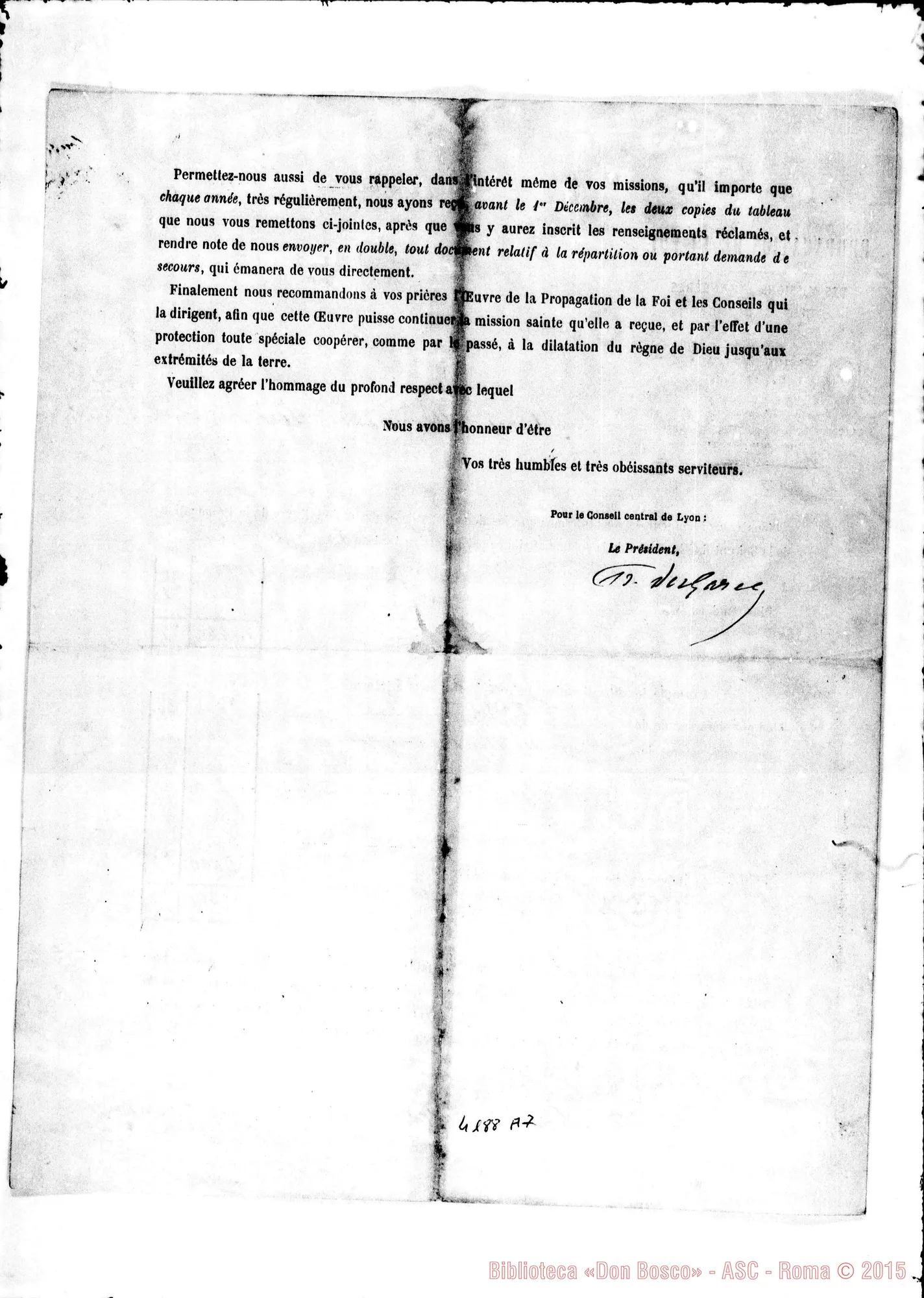 Fotogramma A 7 — Propag. de la Foi-Don Bosco. Lyon, 8-07-1886