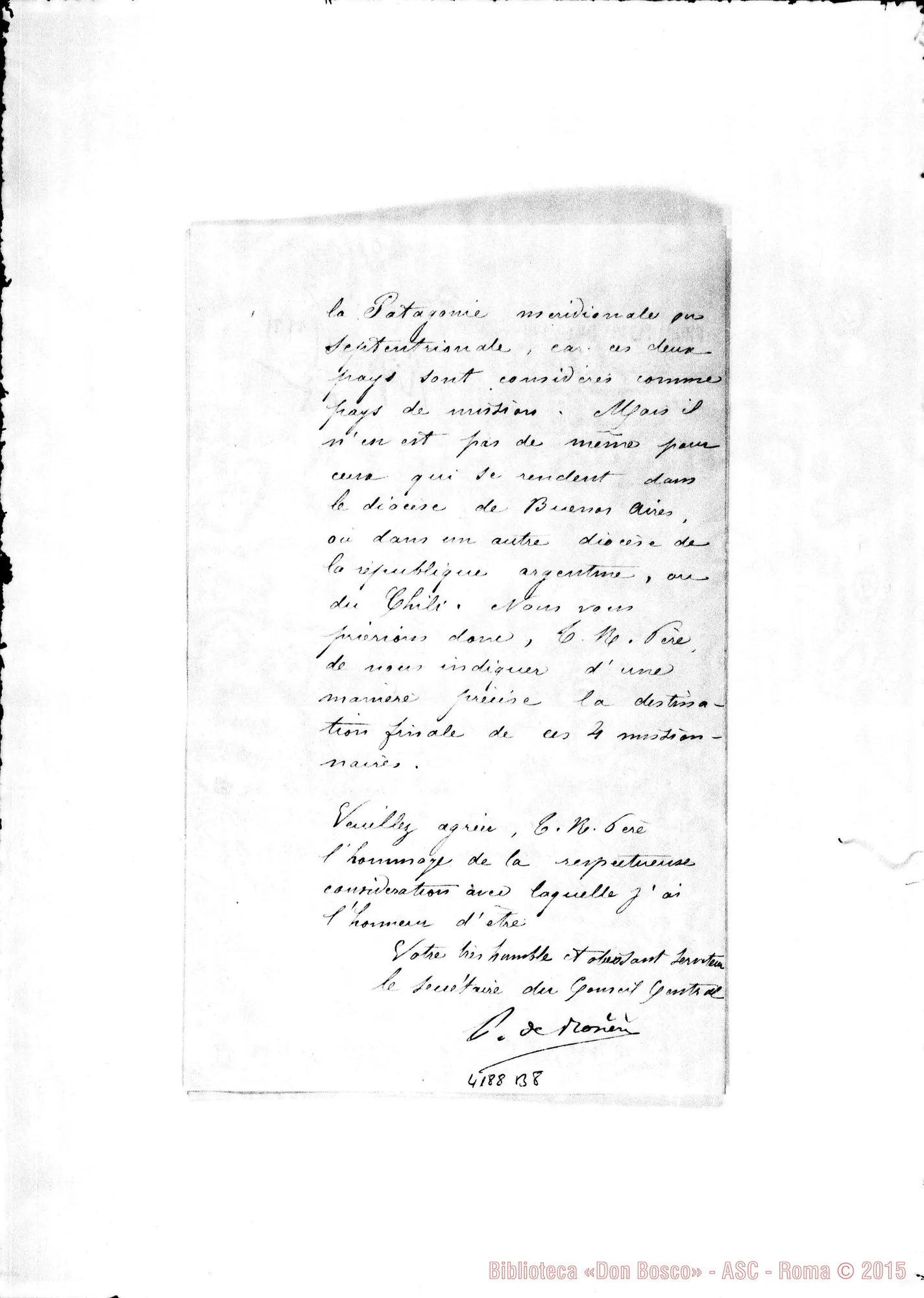 Fotogramma B 8 — Propag. de la Foi-Révérend Père. Lyon, 15-02-1895