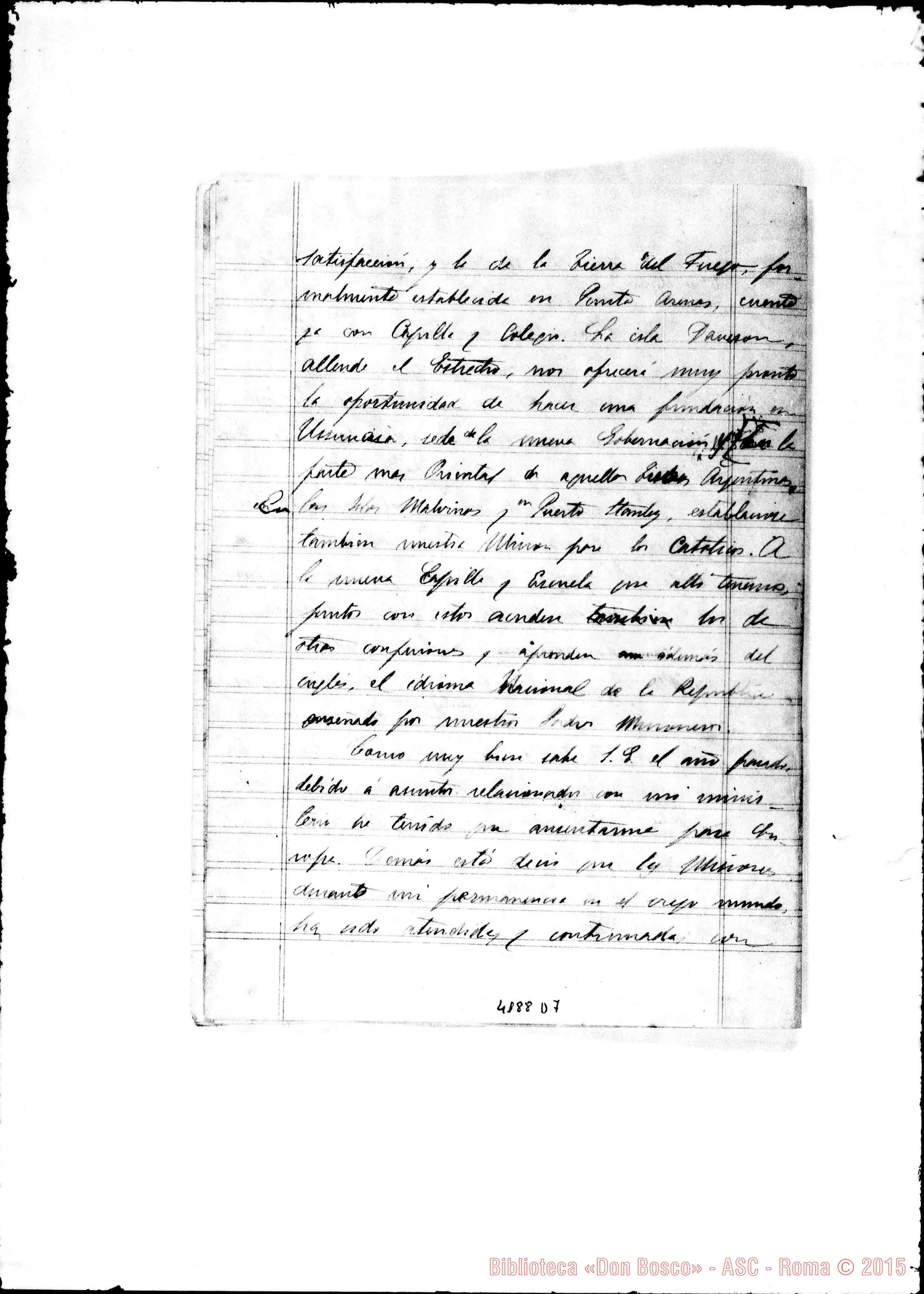Fotogramma D 7 — Relazione al Ministro del Culto. 18-05-1889