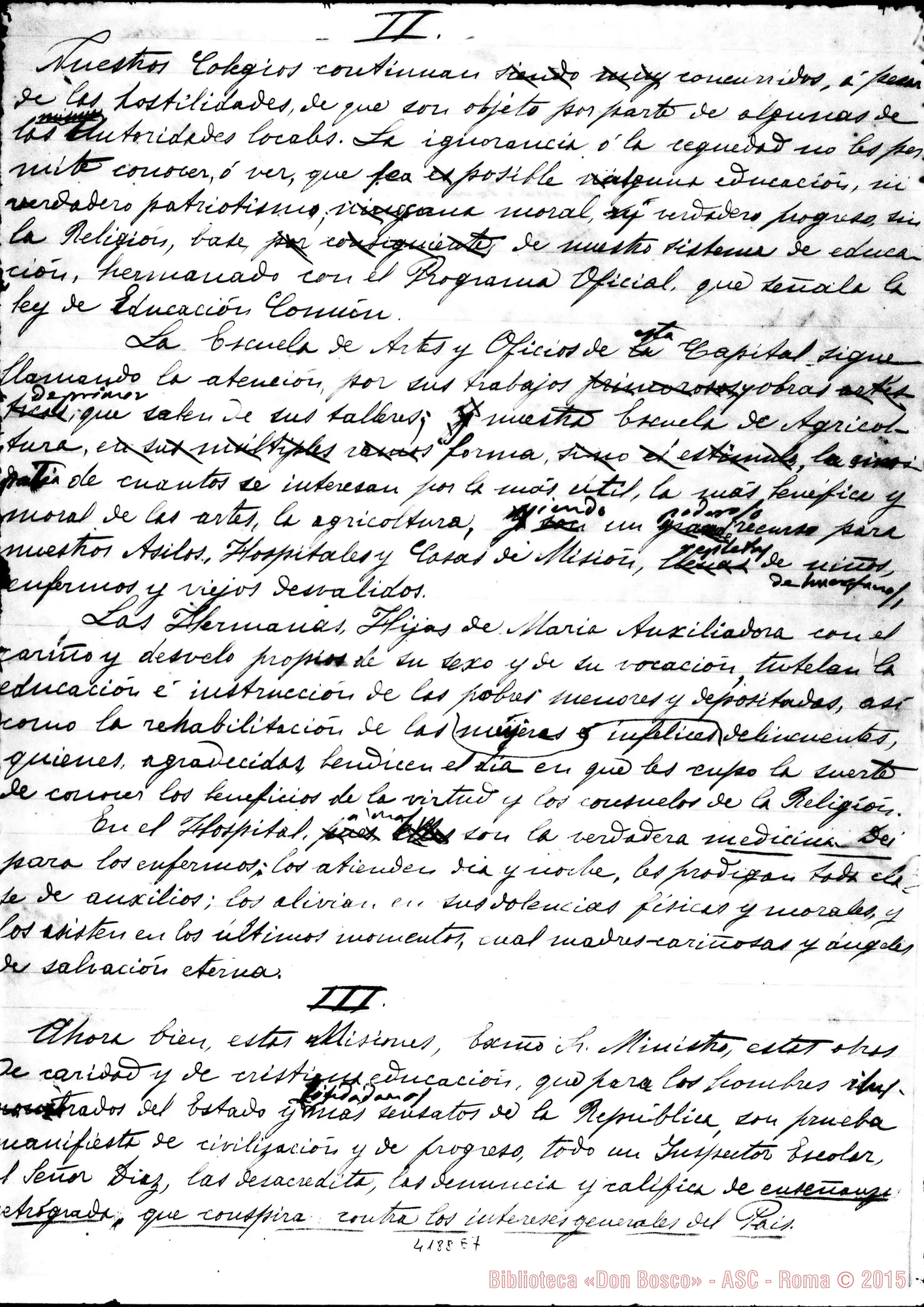 Fotogramma E 7 — Relazione al Ministro del Culto. 1891