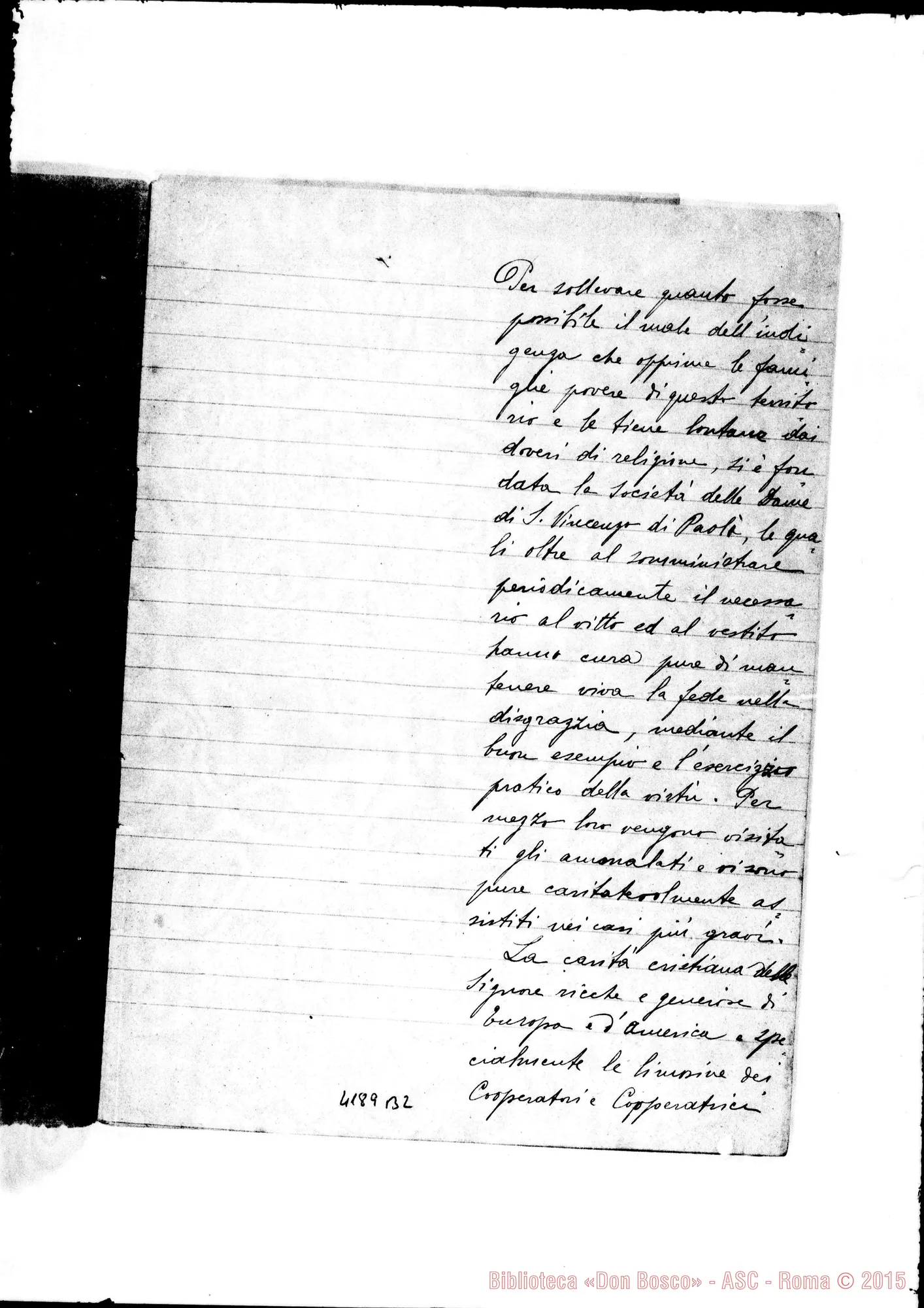 Fotogramma B 2 — Relazione al Ministro del Culto. Anno 1892