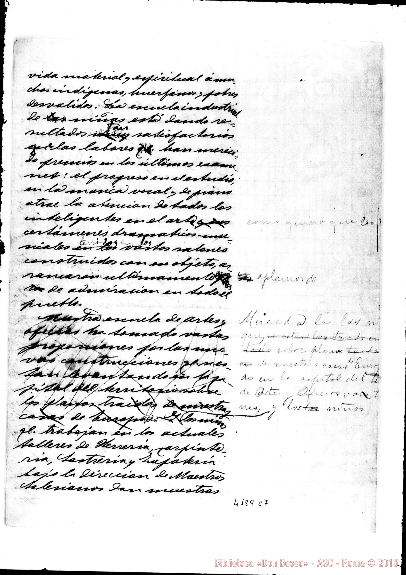 Fotogramma C 7 — Relazione al Ministro del Culto. Anno 1893