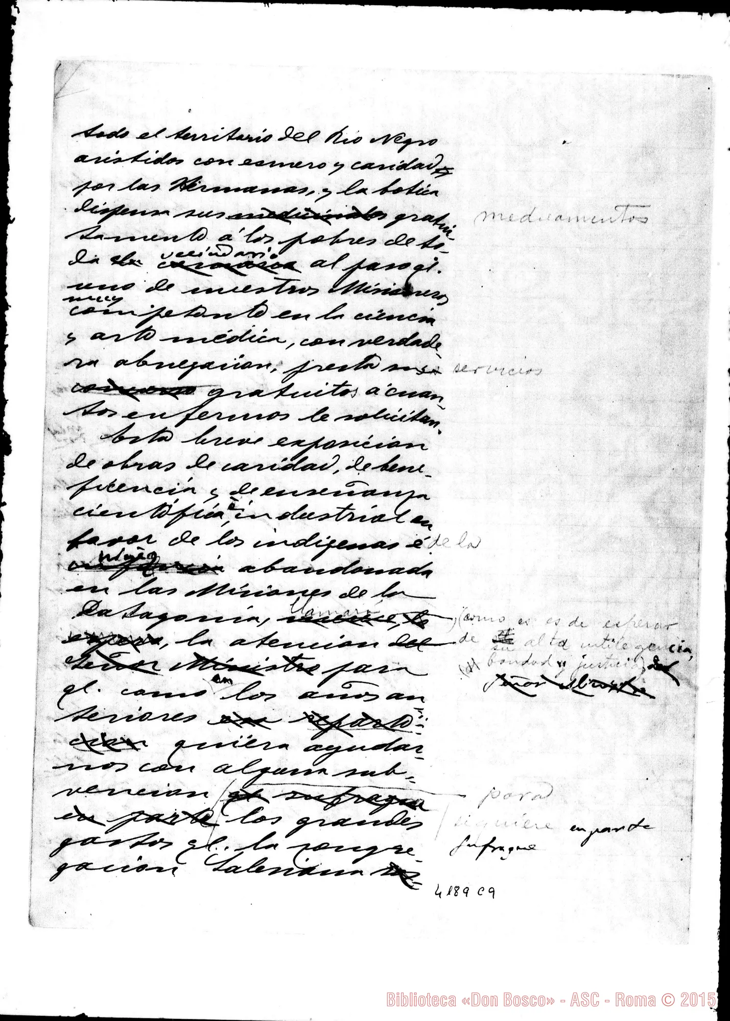 Fotogramma C 9 — Relazione al Ministro del Culto. Anno 1893