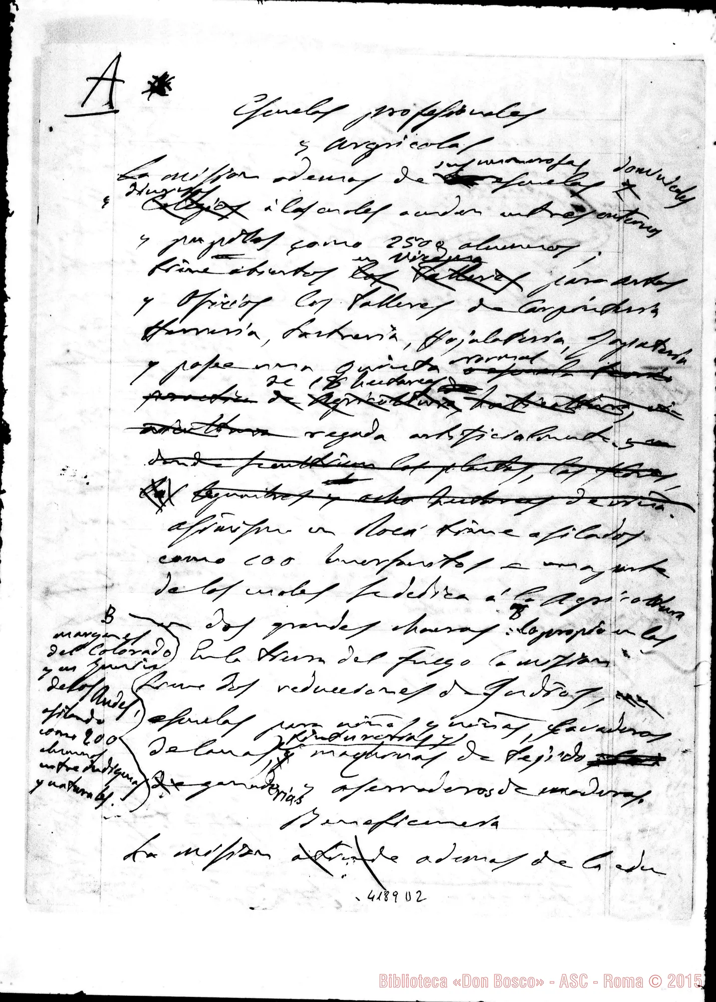 Fotogramma D 2 — Relazione al Ministro del Culto. Anno 1901