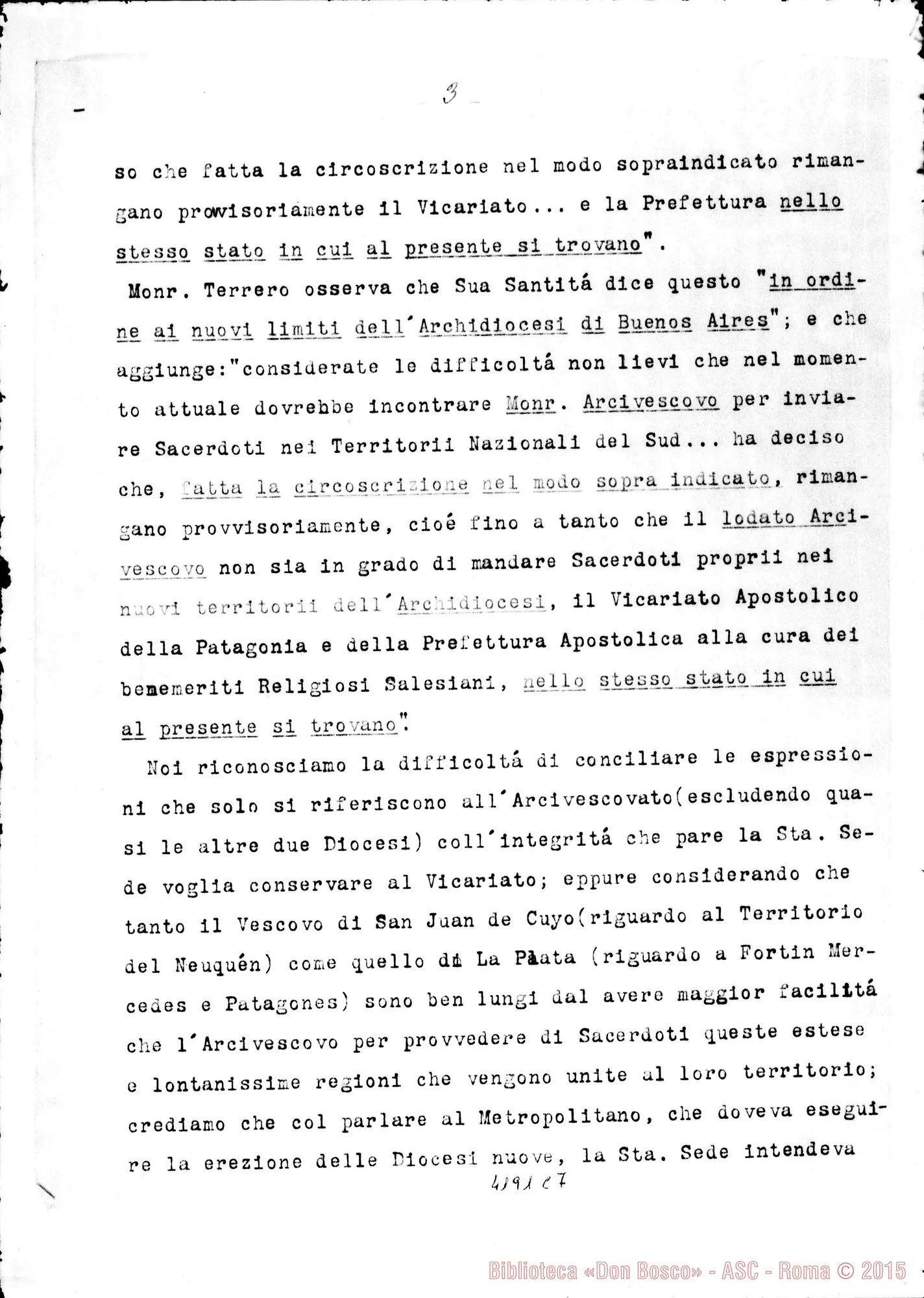 Fotogramma C 7 — Don Vespignani-Mons. Achille Locatelli, intemunzio. Relazione, 03-1910