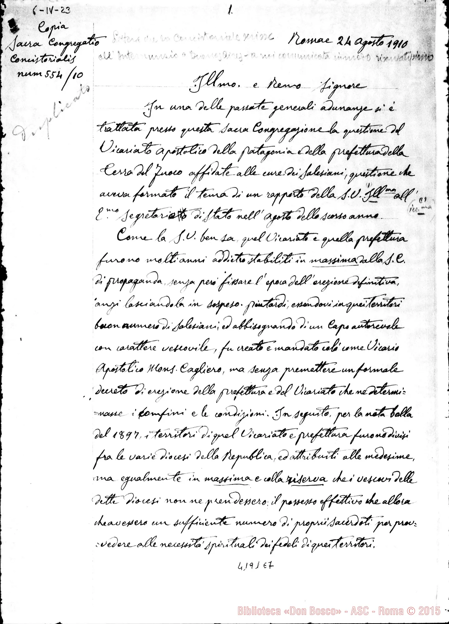 Fotogramma E 7 — Sacra Congregado Consistorialis. Roma, 24-08-1910 Copia