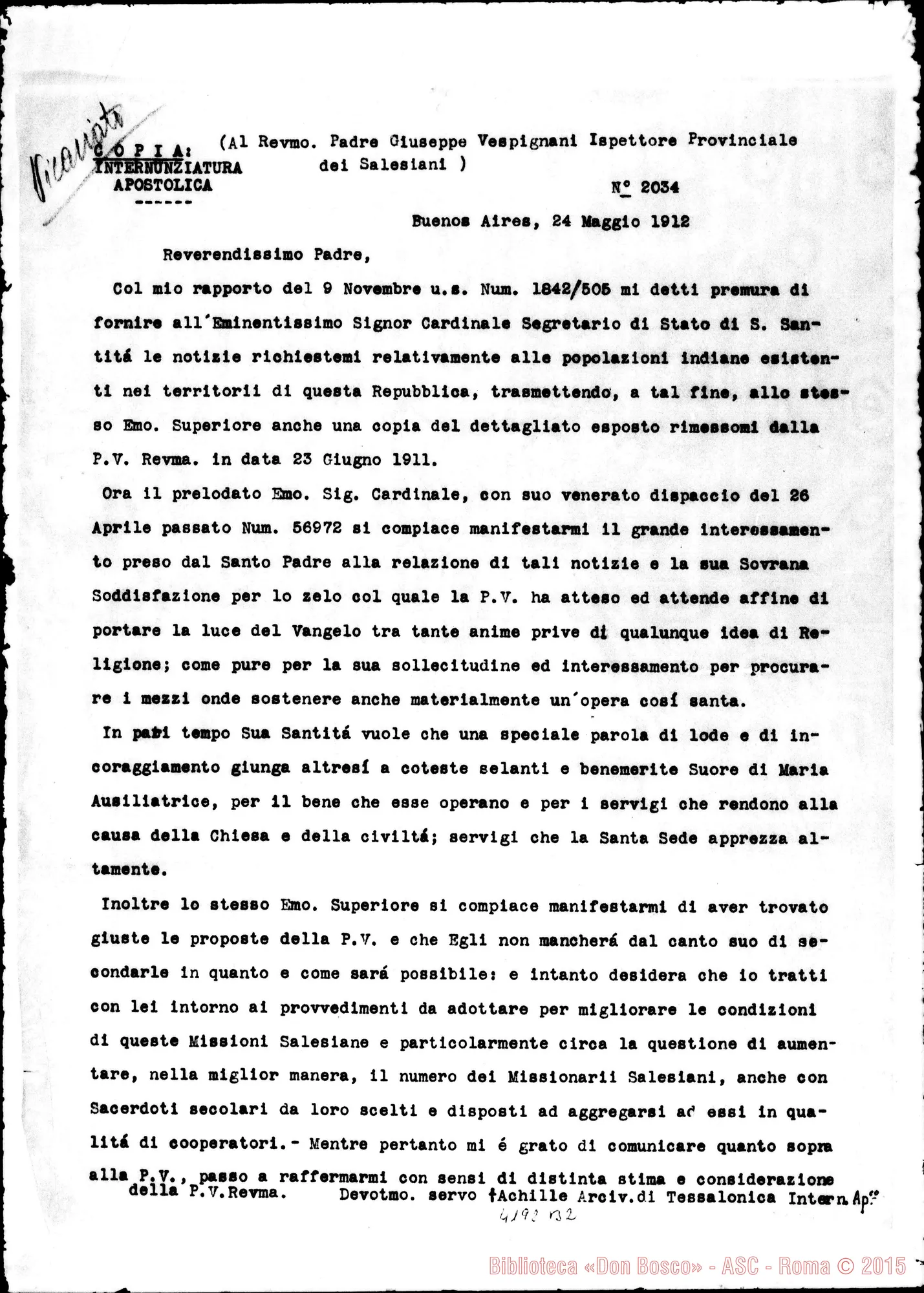 Fotogramma B 2 — Mons. Achille Locatelli-Don Vespignani. Buenos Aires, 24-05-1912 Copia