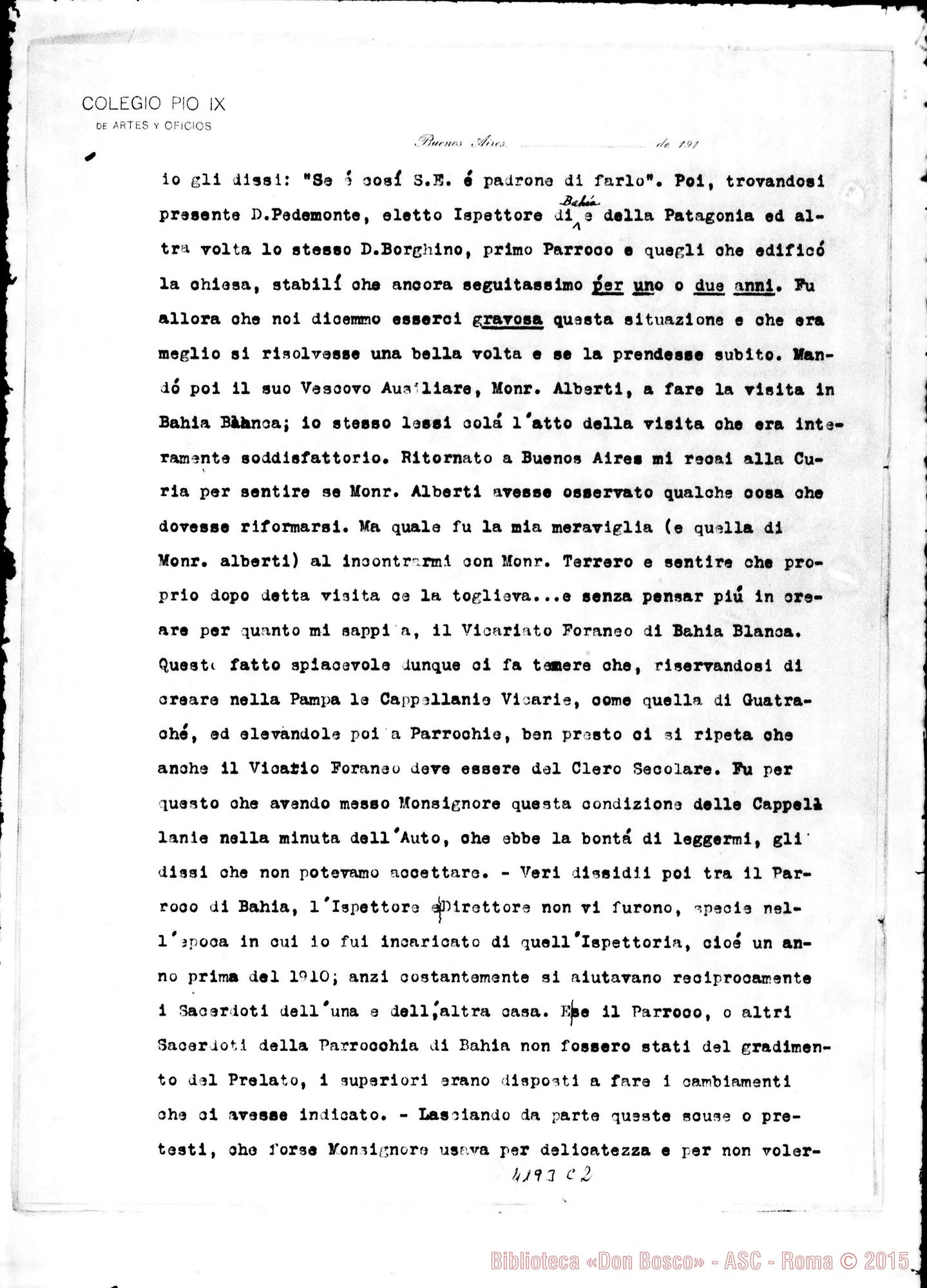 Fotogramma C 2 — Don Vespignani-Mons. Locatelli. Buenos Aires, 30-03-1914