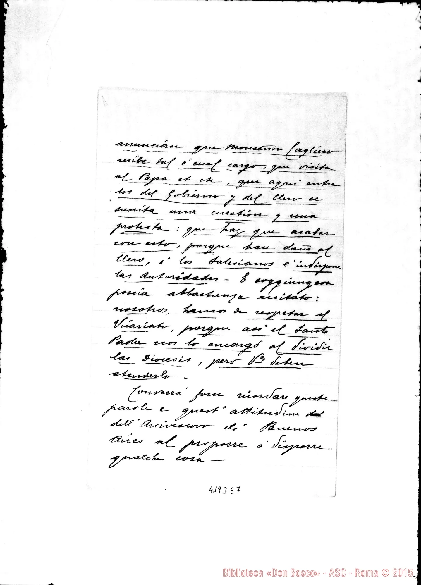 Fotogramma E 7 — Don Pietro Ricaldone-Padre Amatissimo. Montevideo, 15-08-1908
