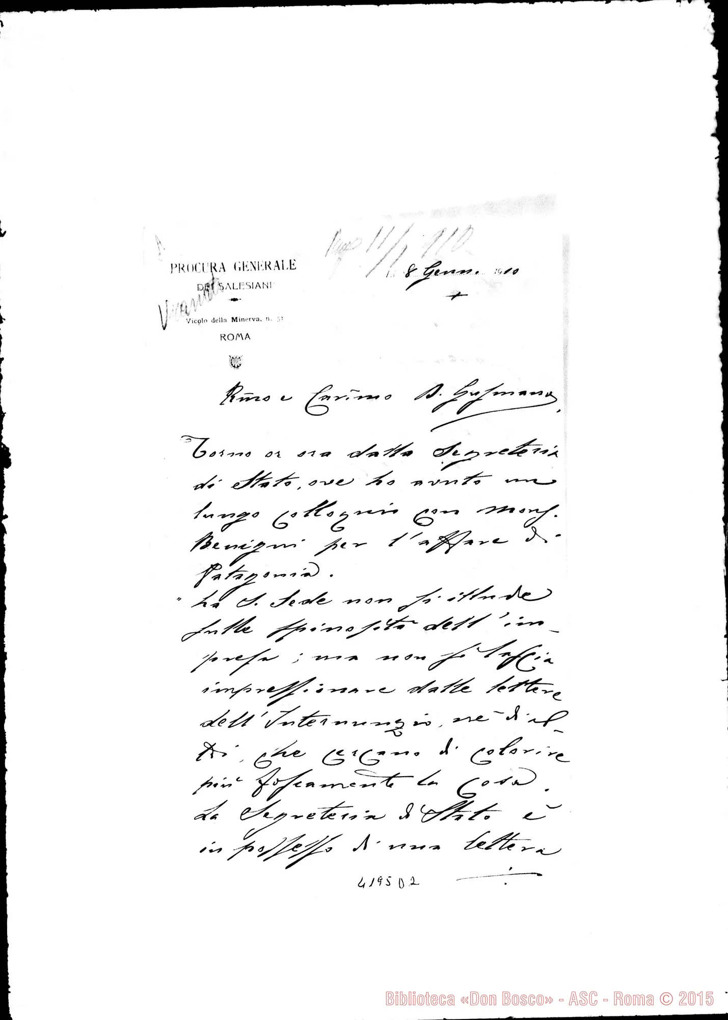 Fotogramma D 2 — Don Munerati-Don Gusmano. Roma, 8-01-1910