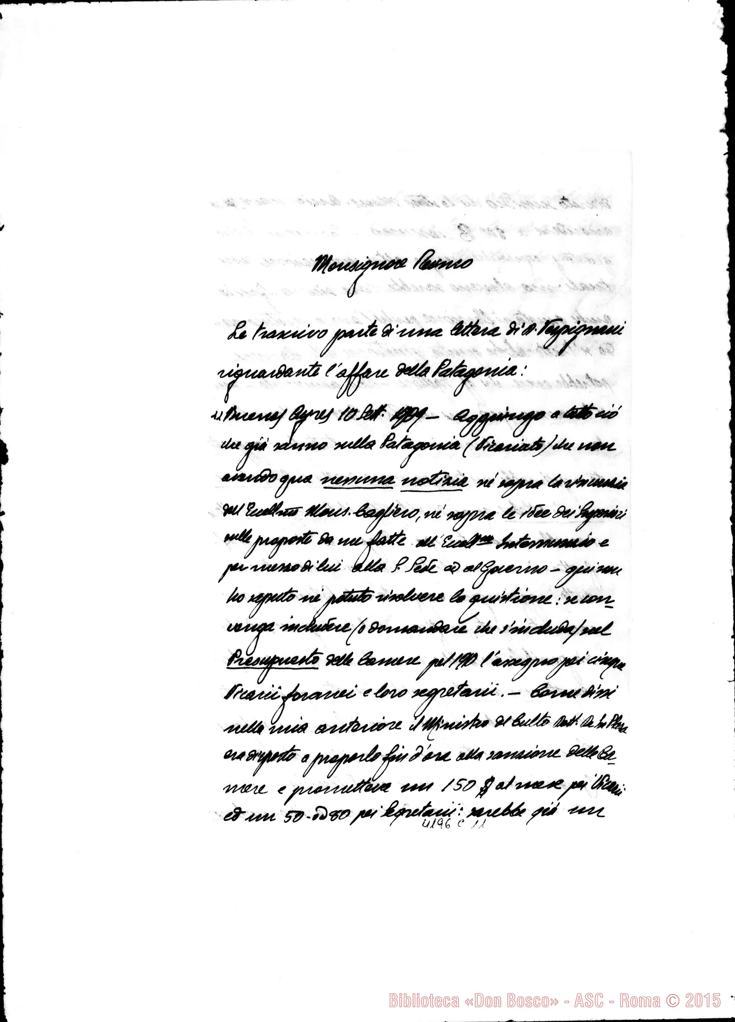 Fotogramma C 11 — Don Gusmano-Monsignore Rev.mo. Torino, 4-10-1909