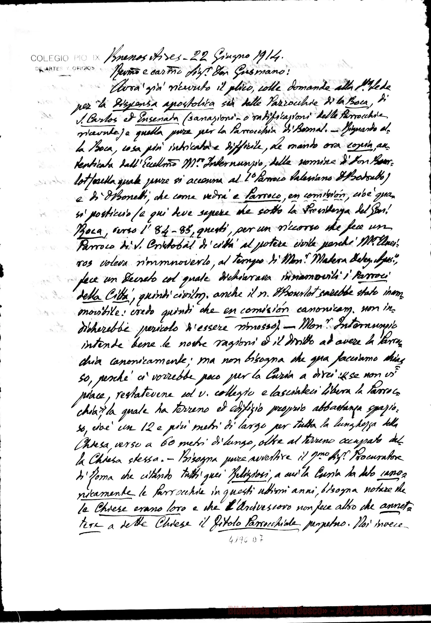 Fotogramma D 7 — Don Vespignani Giuseppe-Don Albera. Buenos Aires, 15-06-1914