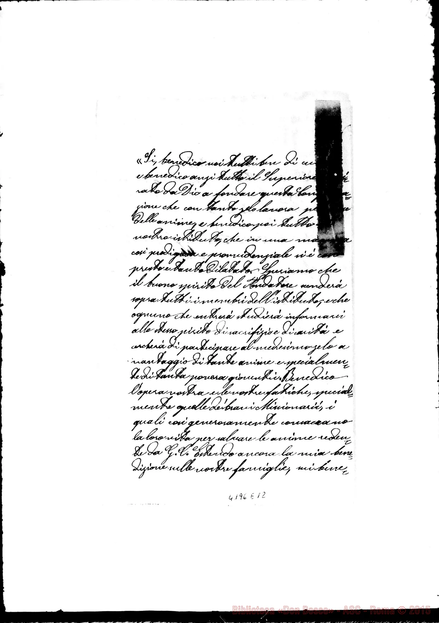 Fotogramma E 12 — Don Dalmazzo-Don Rua. Roma, 29-04-1880. Copia