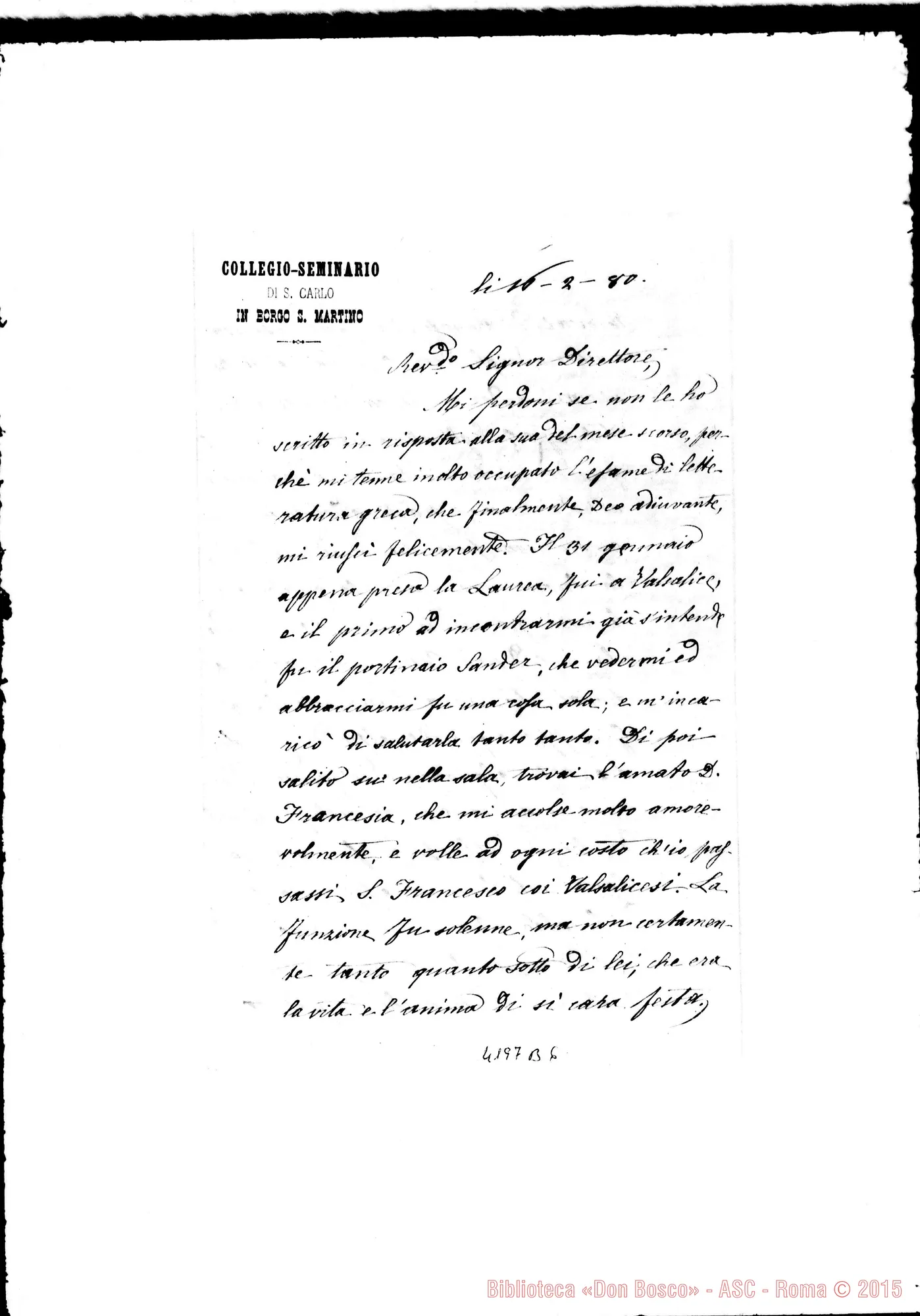 Fotogramma B 6 — Don Angelo Bordone-Don Dalmazzo. Borgo S. Martino, 10-02-1880