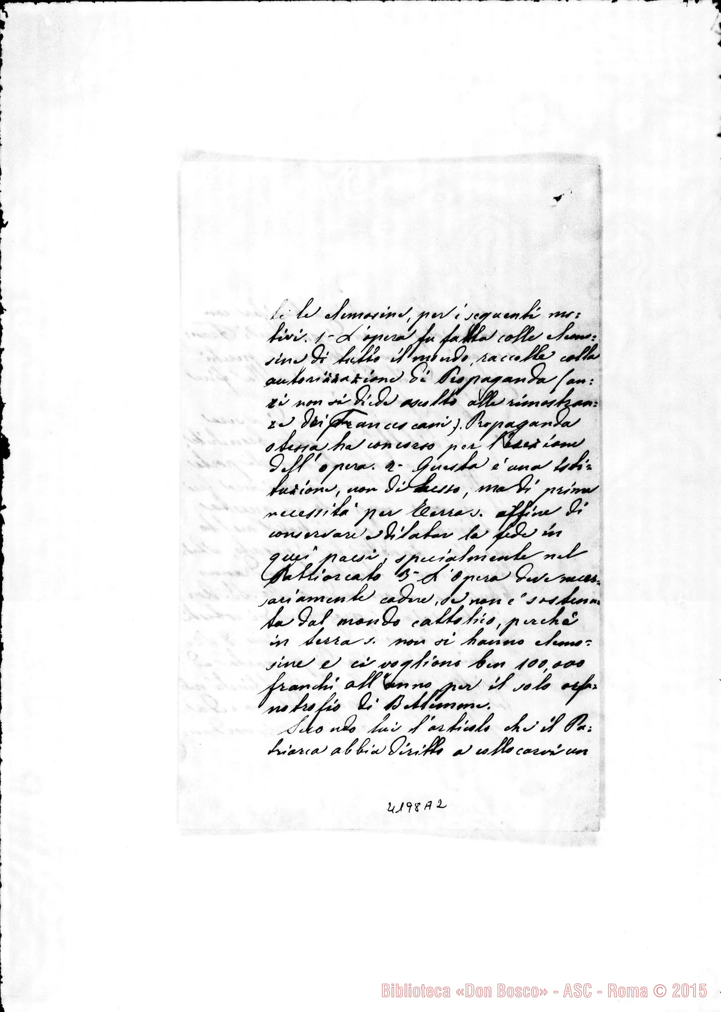 Fotogramma A 2 — Don Laureri Tommaso-Don Barberis G.. Roma, 11-05-1892. Betlemme