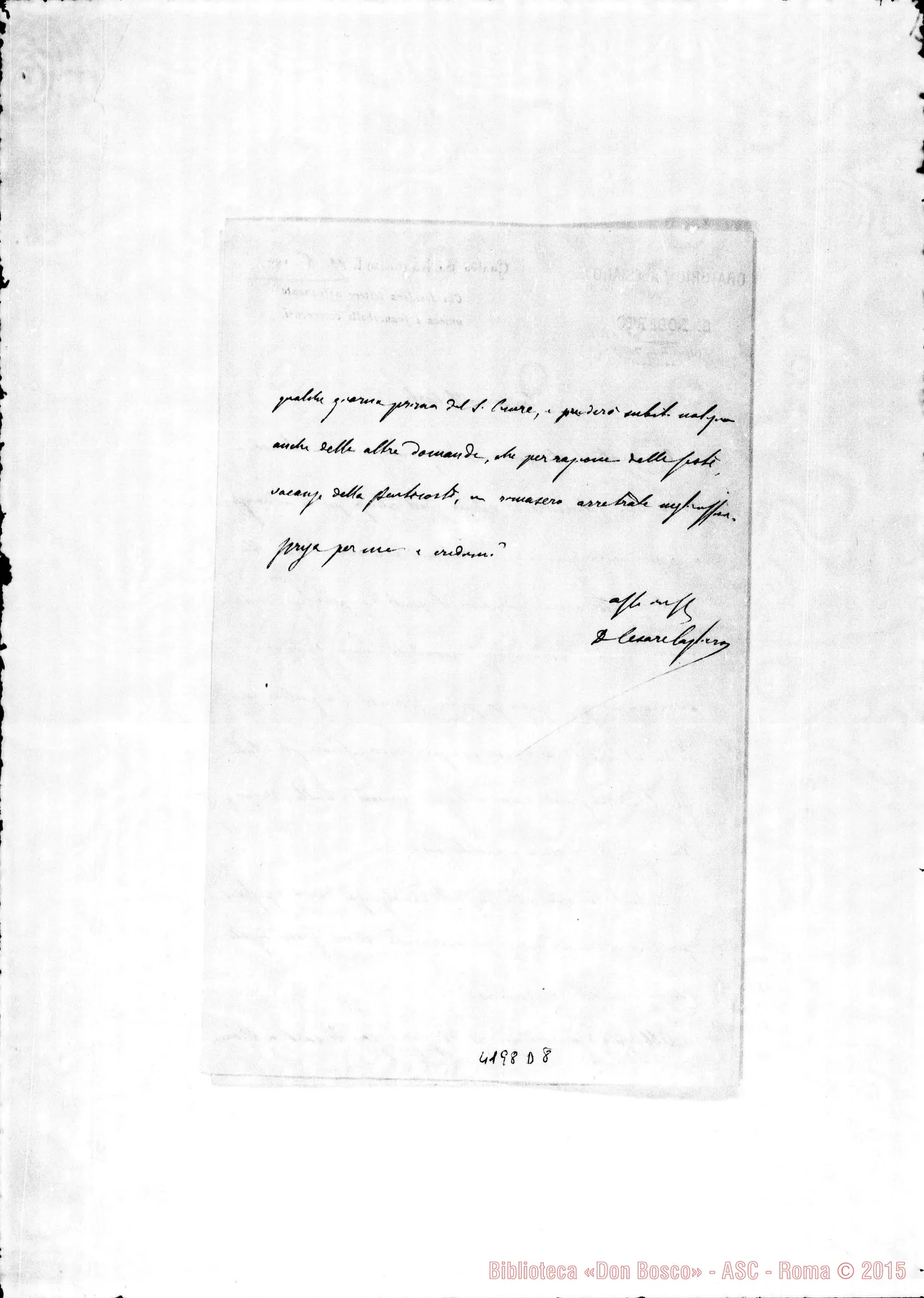 Fotogramma D 8 — Don Cagliero C.-Don Berto. Gualdo Tadino, 17-06-1897. Ordinazioni