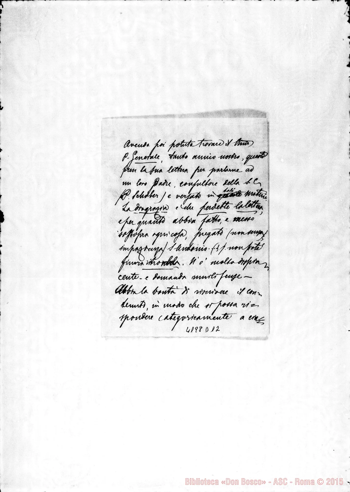 Fotogramma D 12 — Don Gaido B.-Don Berto. Roma, 22-10-1897. Informazioni dai Signorini
