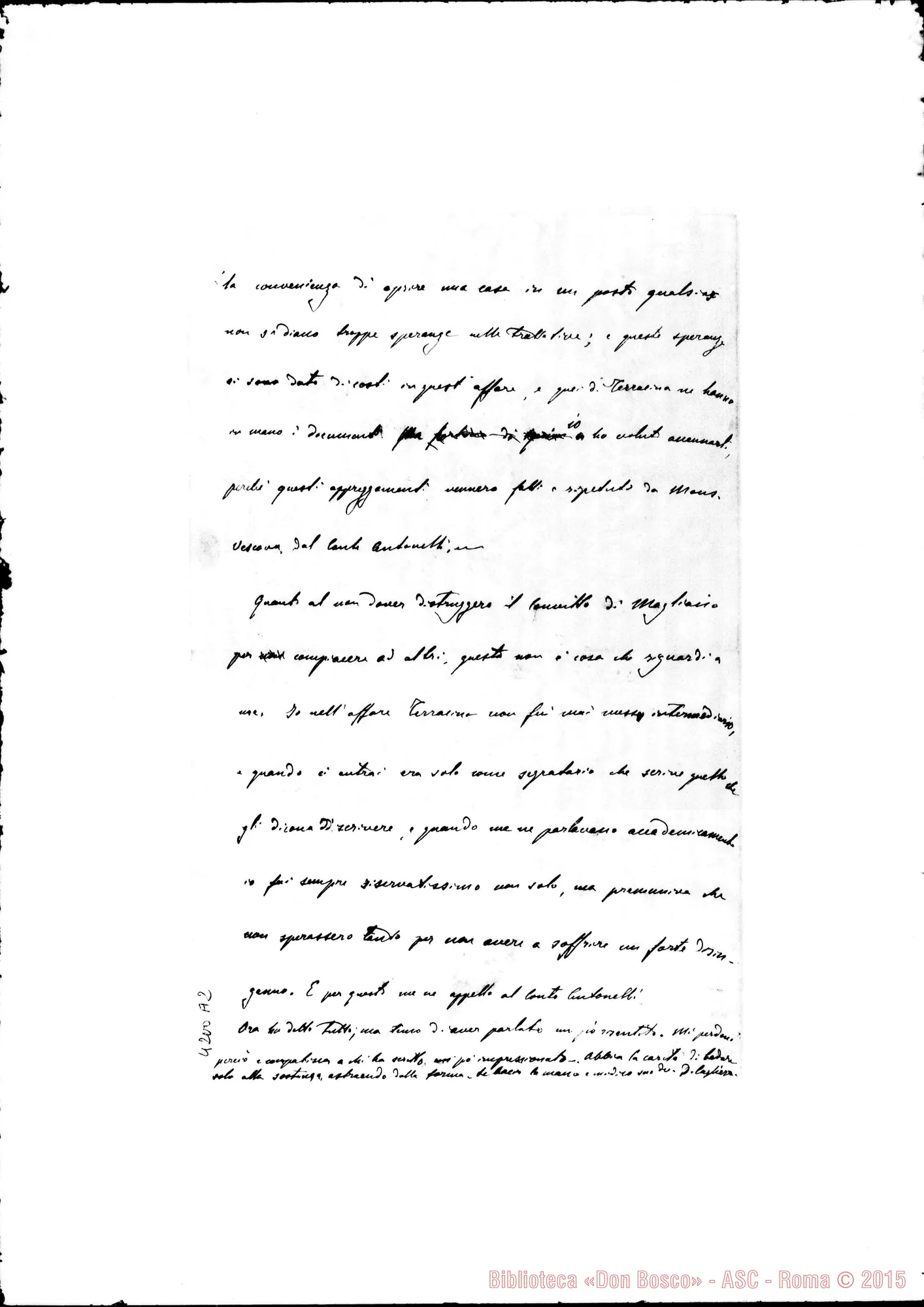 Fotogramma A 2 — Don Cagliero C.-Don Durando. Roma, 9-07-1889. Terracina. Magliano