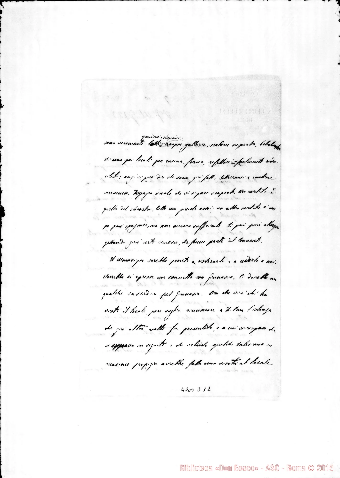 Fotogramma D 12 — Don Cagliero C.-Don Durando. Roma, 7-10-1893. Ostra