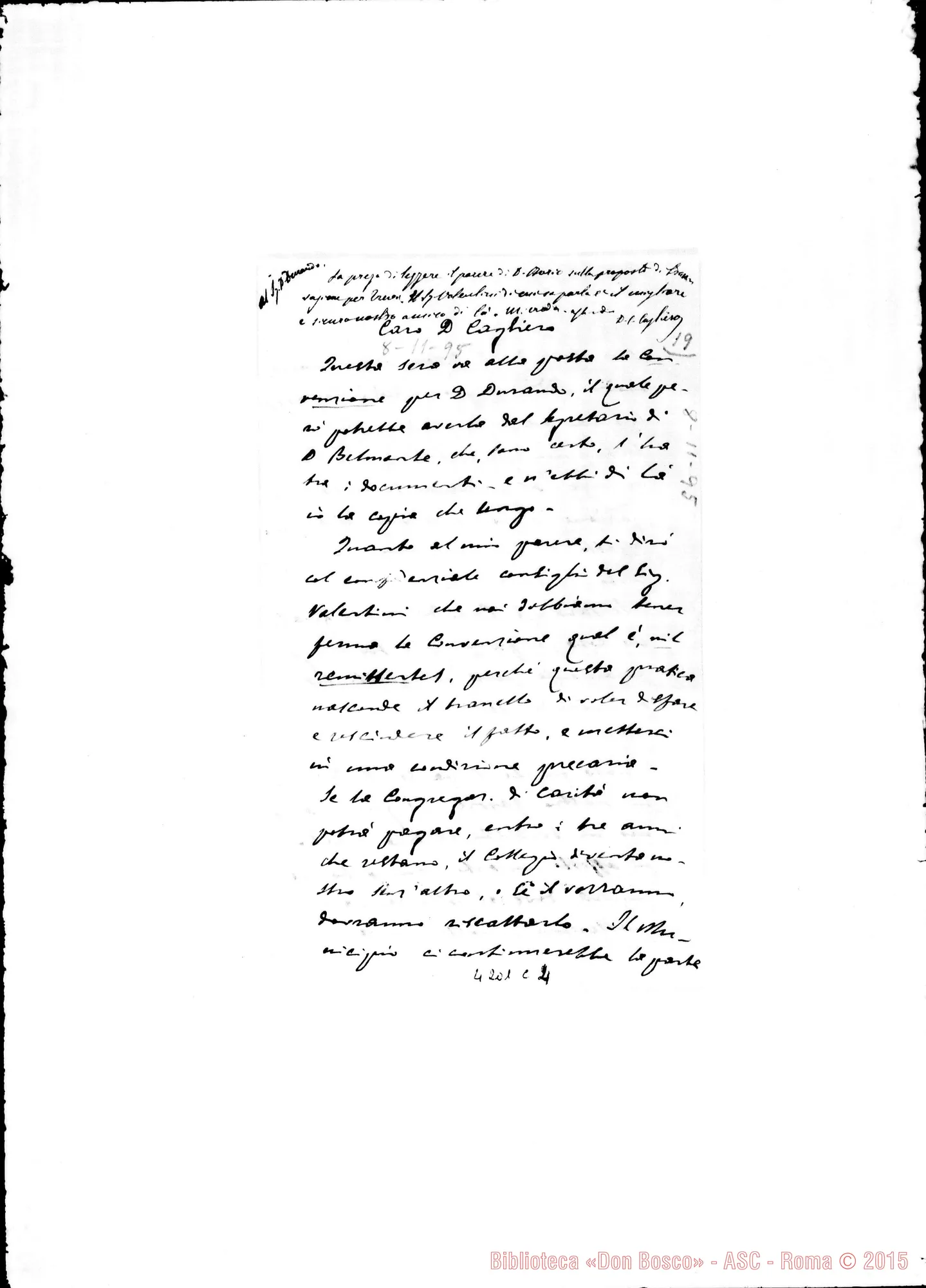 Fotogramma C 4 — Don Cagliero C.-Don Durando. Roma, -11-1895. Trevi Caserta