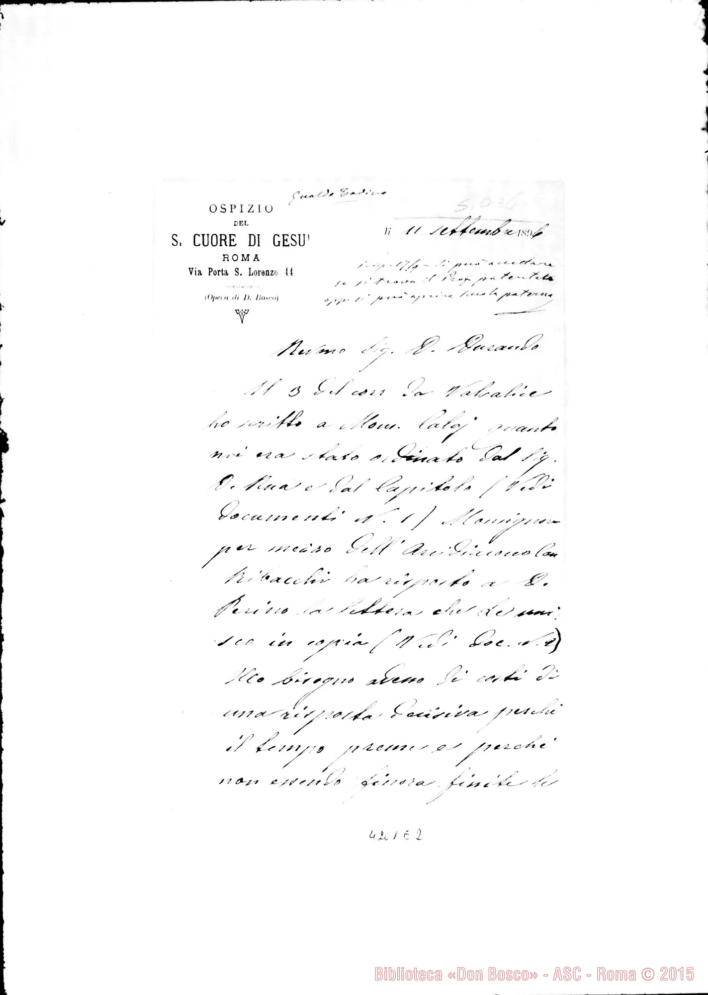 Fotogramma E 2 — Don Cagliero C.-Don Durando. Roma, 11-09-1896. Gualdo Tadino