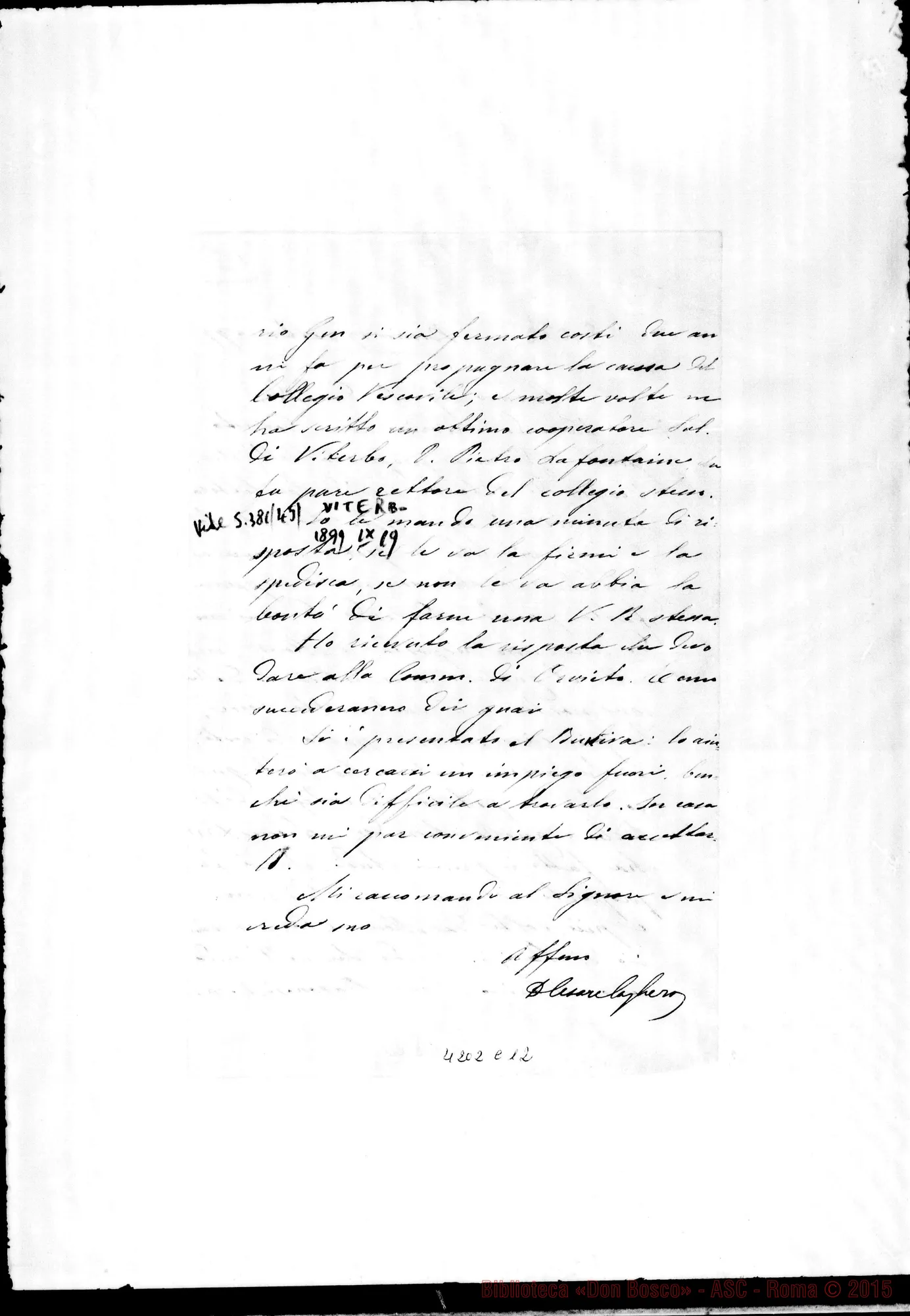 Fotogramma C 12 — Don Cagliero C.-Don Durando. Roma, 17-09-1899. Viterbo