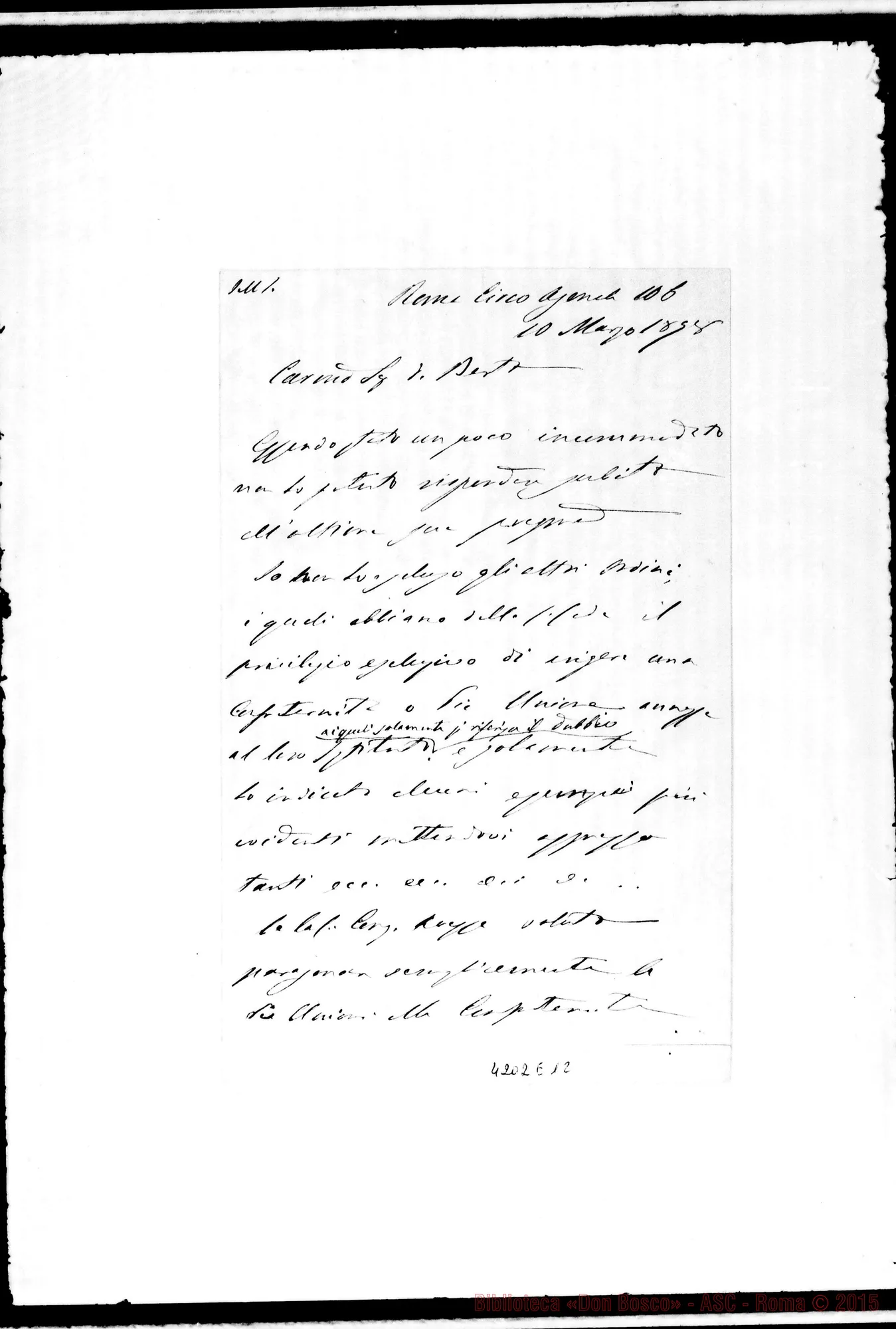 Fotogramma E 12 — Don Melito-Don Berto. Roma, 10-03-1898