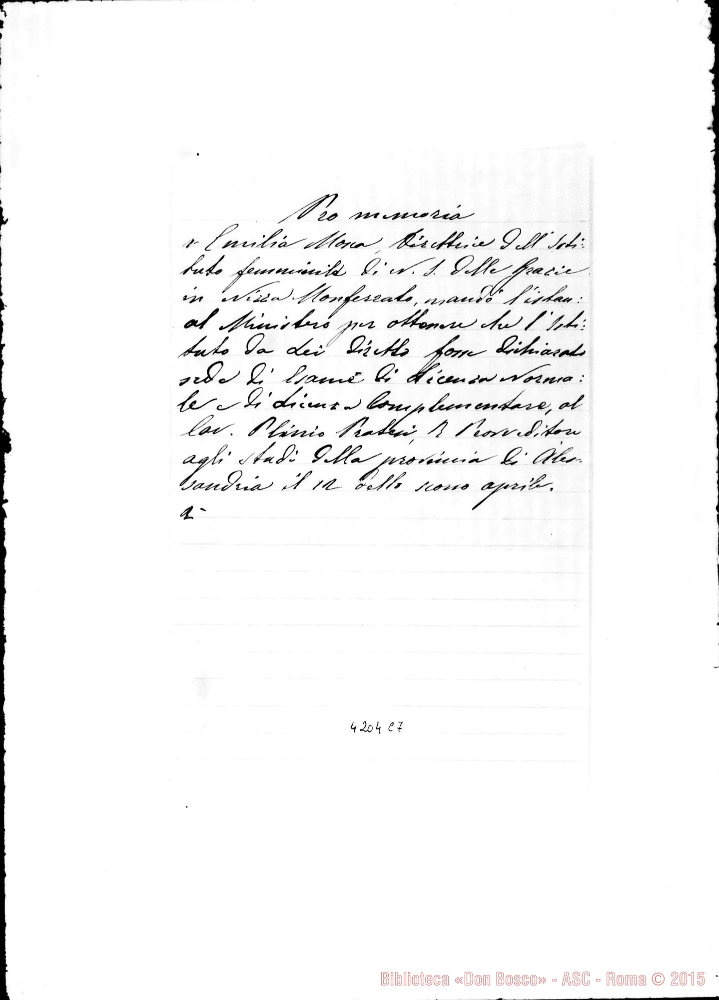 Fotogramma C 7 — Promemoria