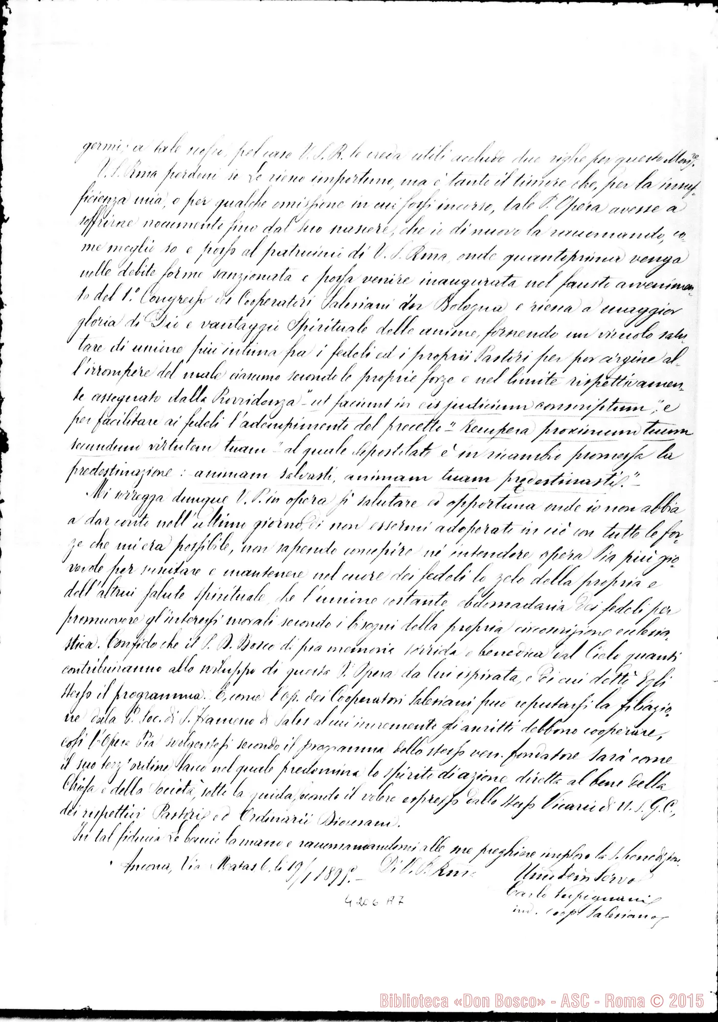 Fotogramma A 7 — Vespignani Carlo, coop.-Don Cagliero C.. Ancona, 19-01-1895