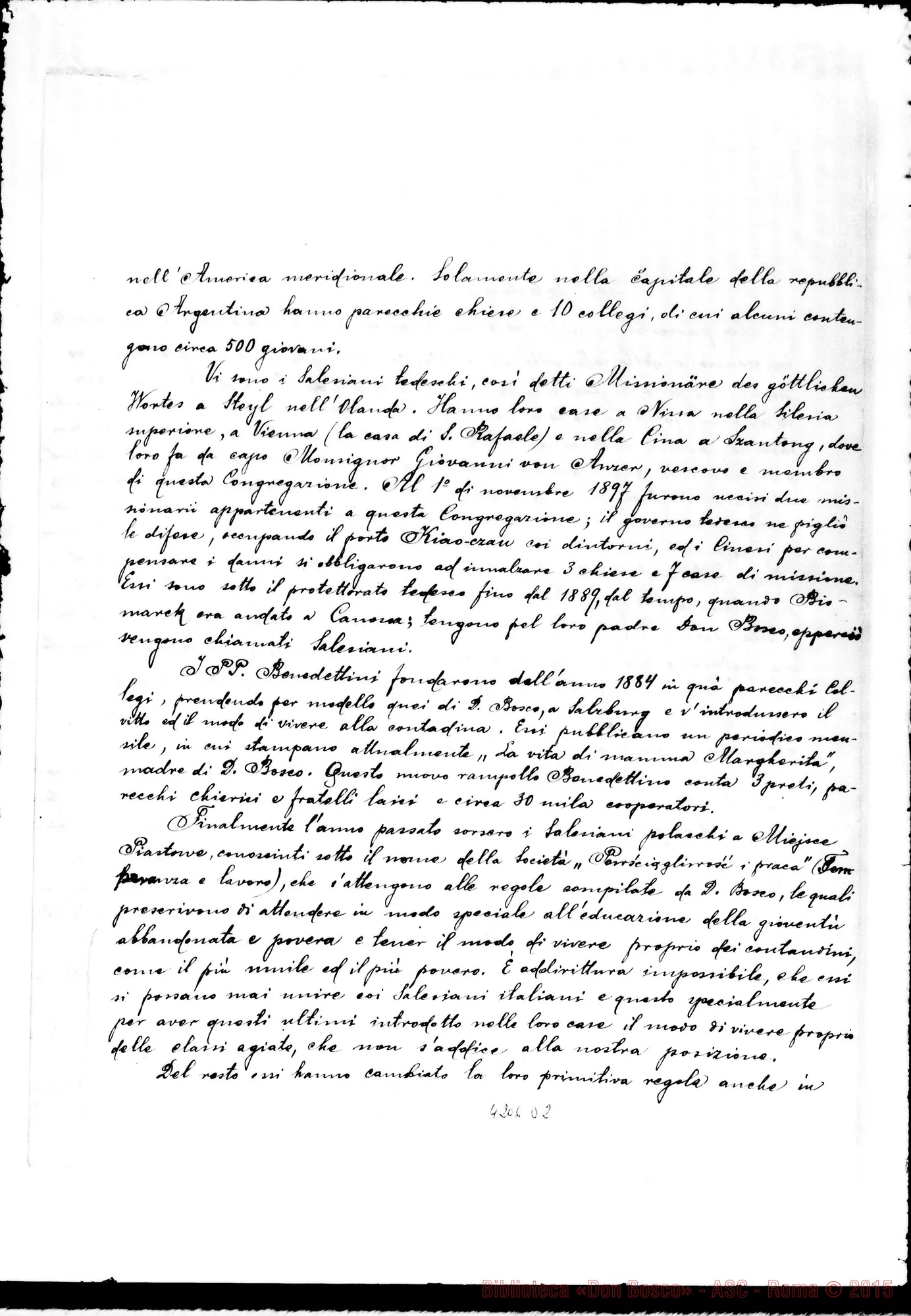 Fotogramma D 2 — Dr. Ladislao Markiewicz: «Dei Salesiani». Senza data