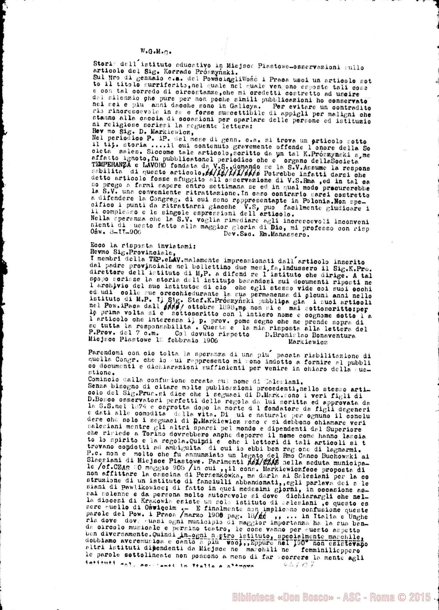 Fotogramma B 7 — Sull’articolo del Sig. Conrado Prószynski